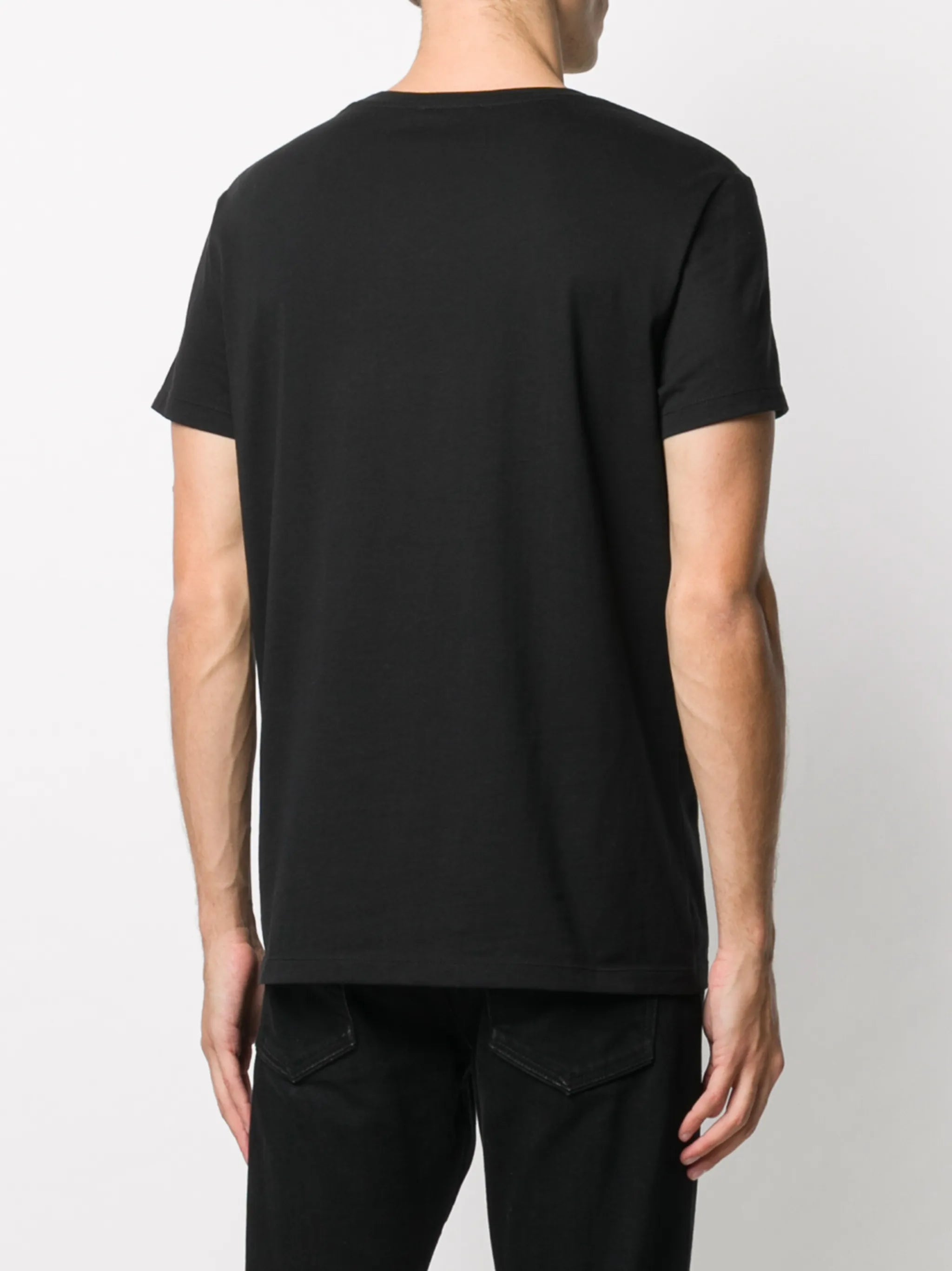 flocked coin T-shirt