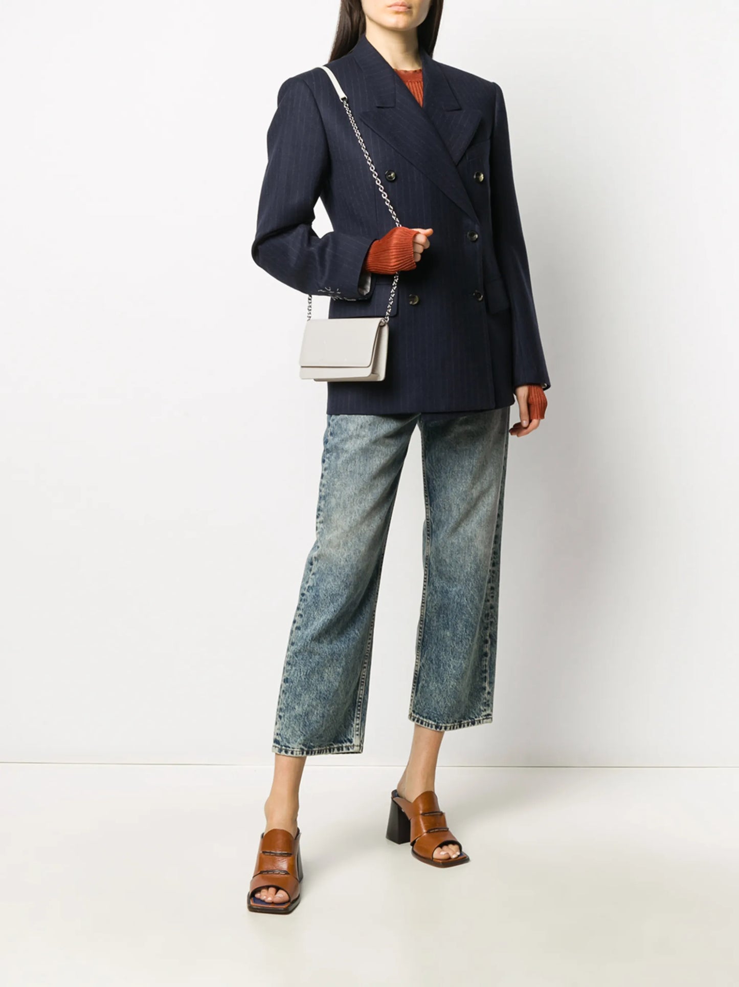 four-stitch leather wallet-on-chain