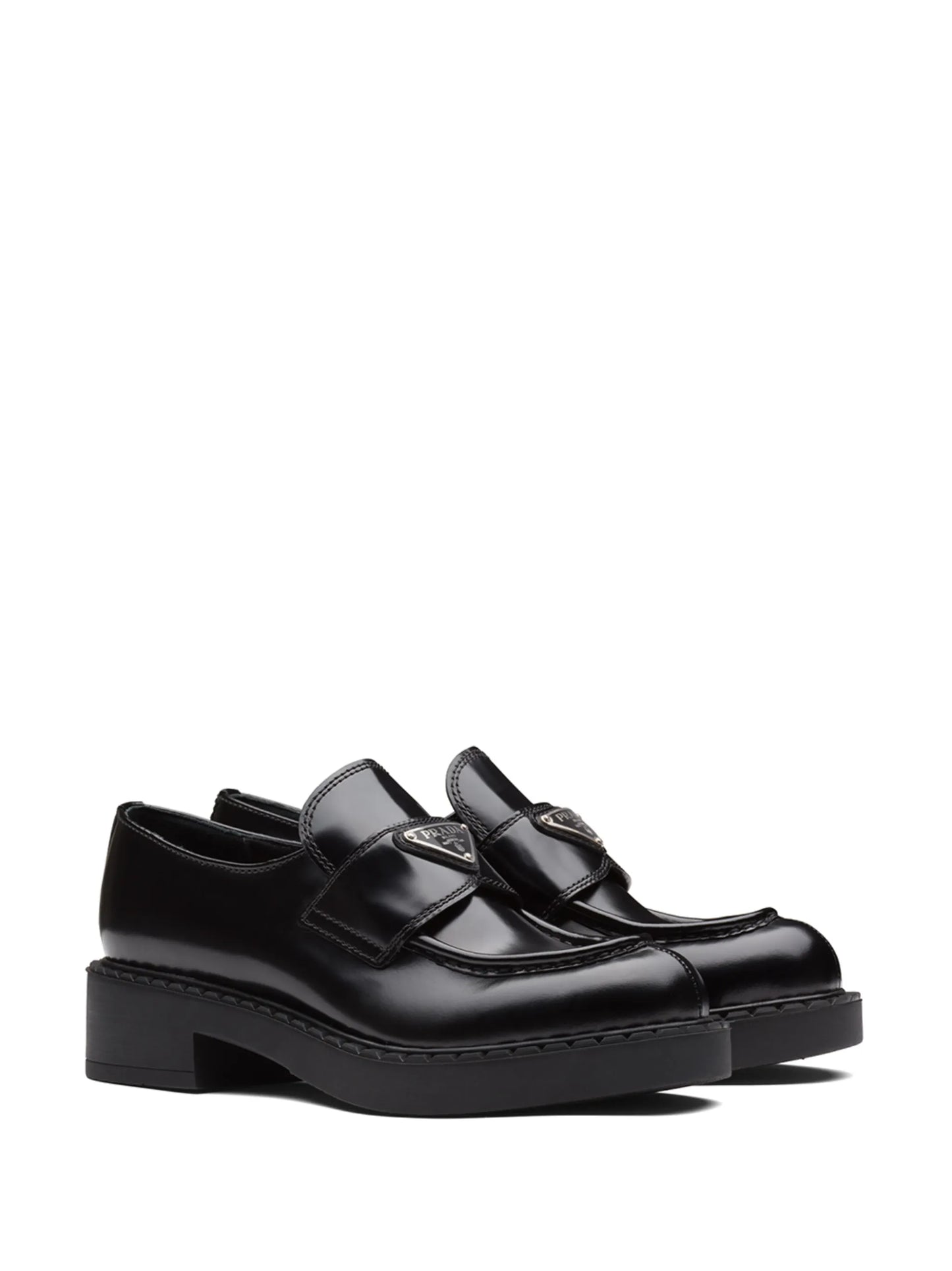 logo plaque loafers
