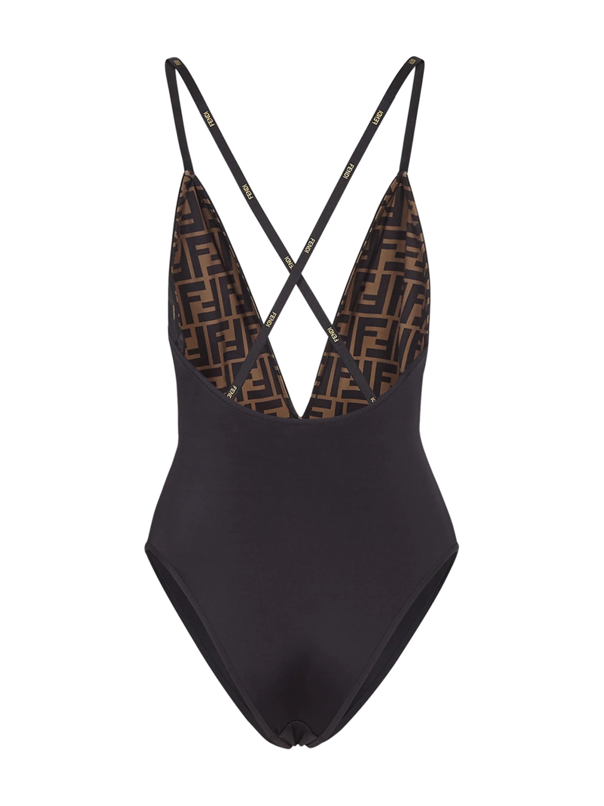reversible FF print swimsuit