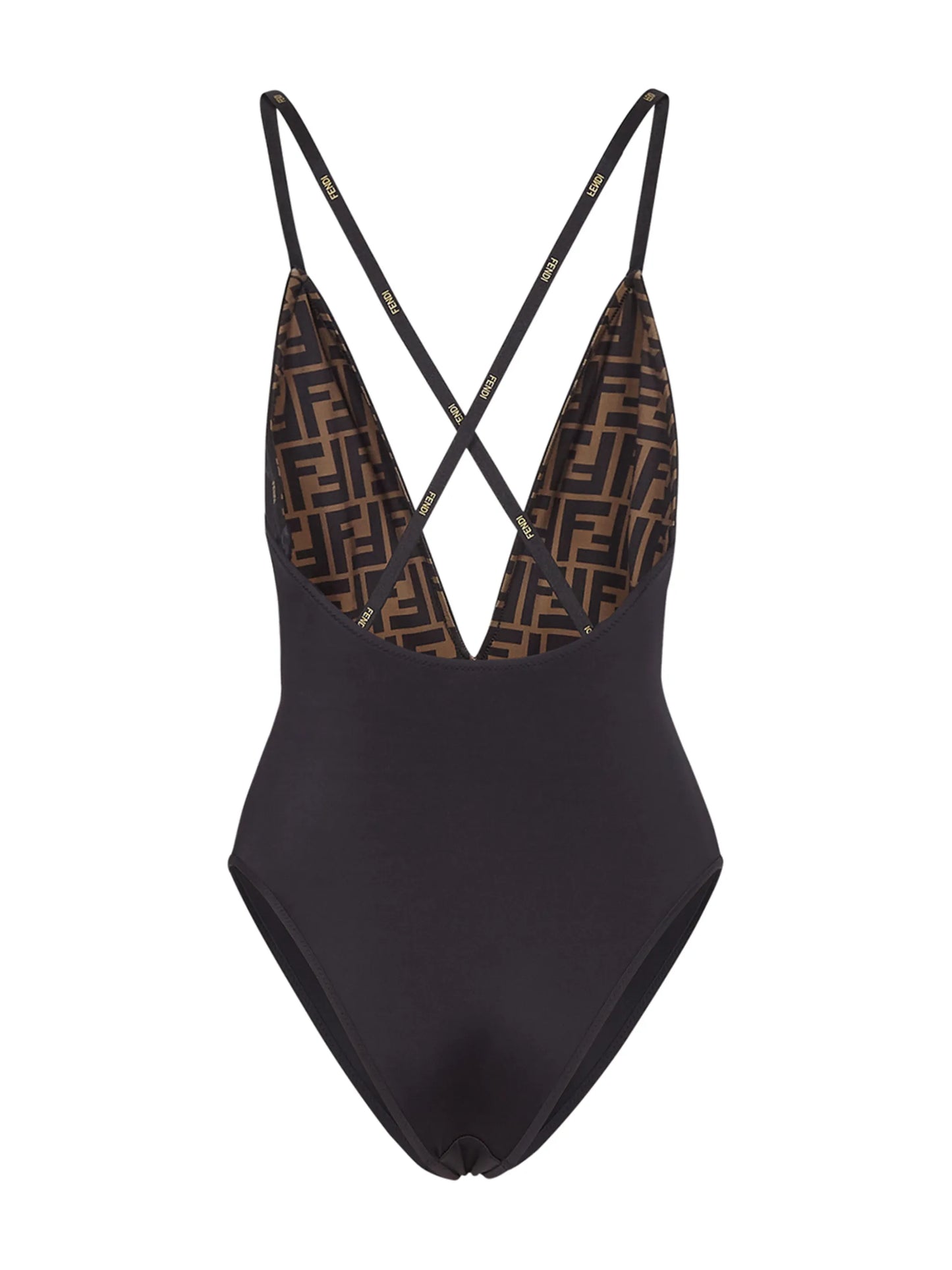 reversible FF print swimsuit