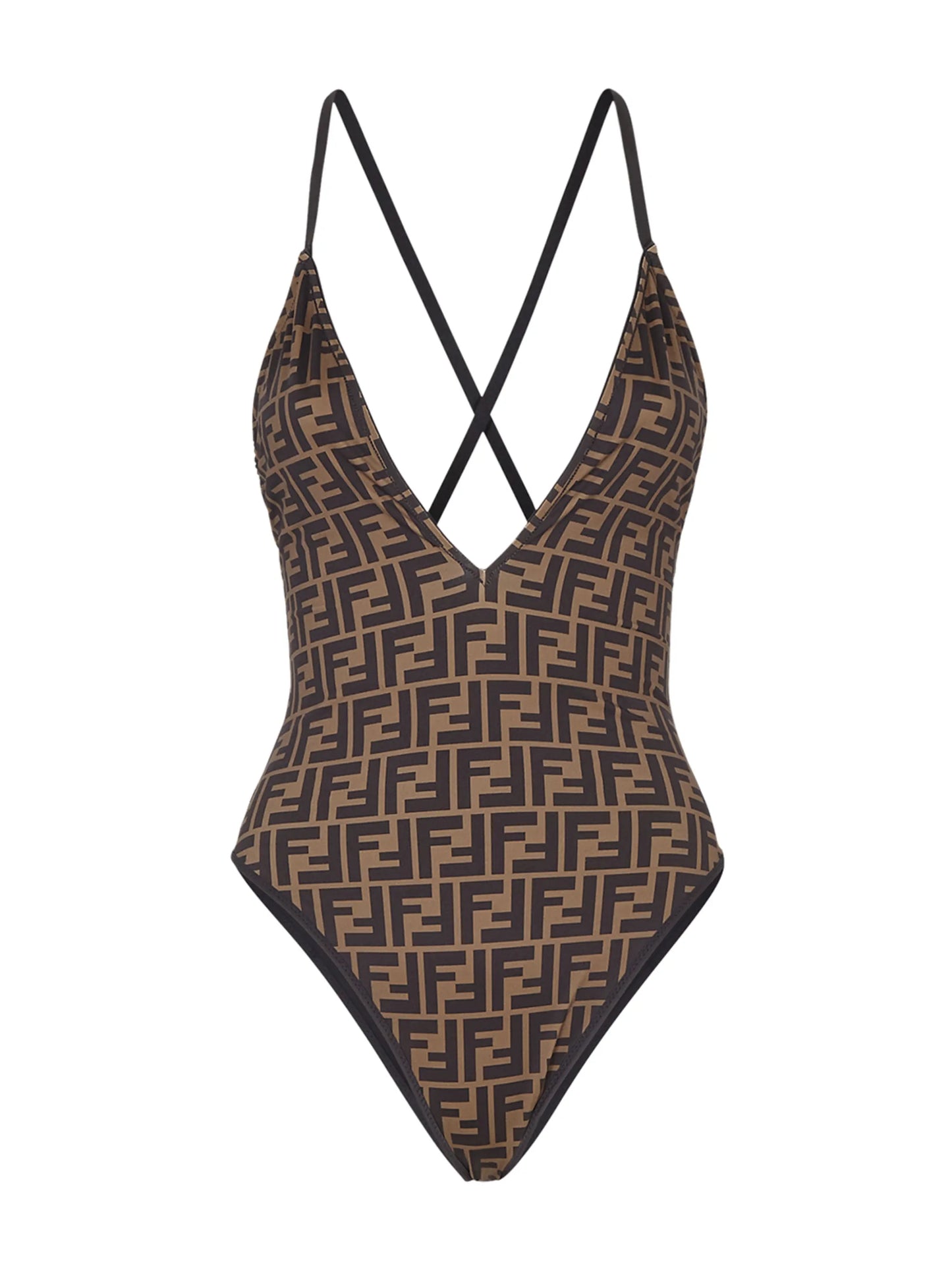 reversible FF print swimsuit