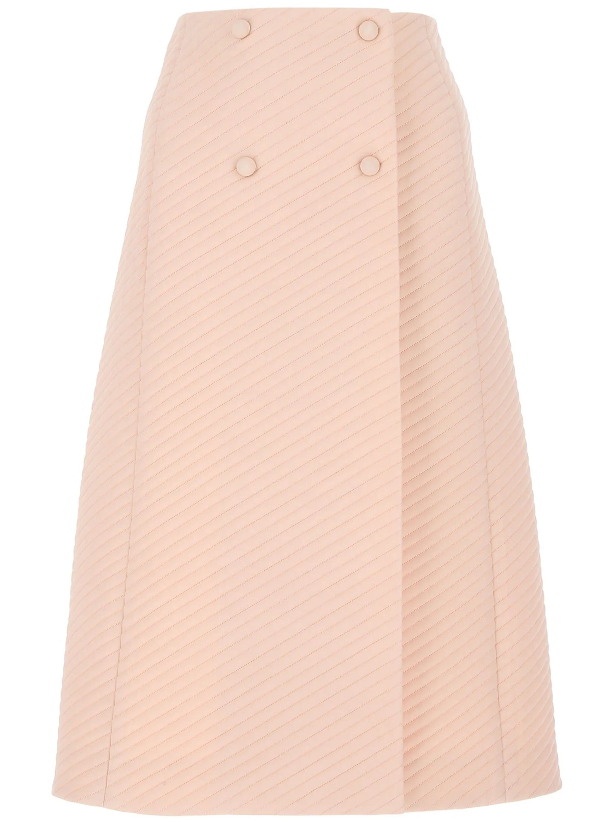 double-breasted A-line skirt