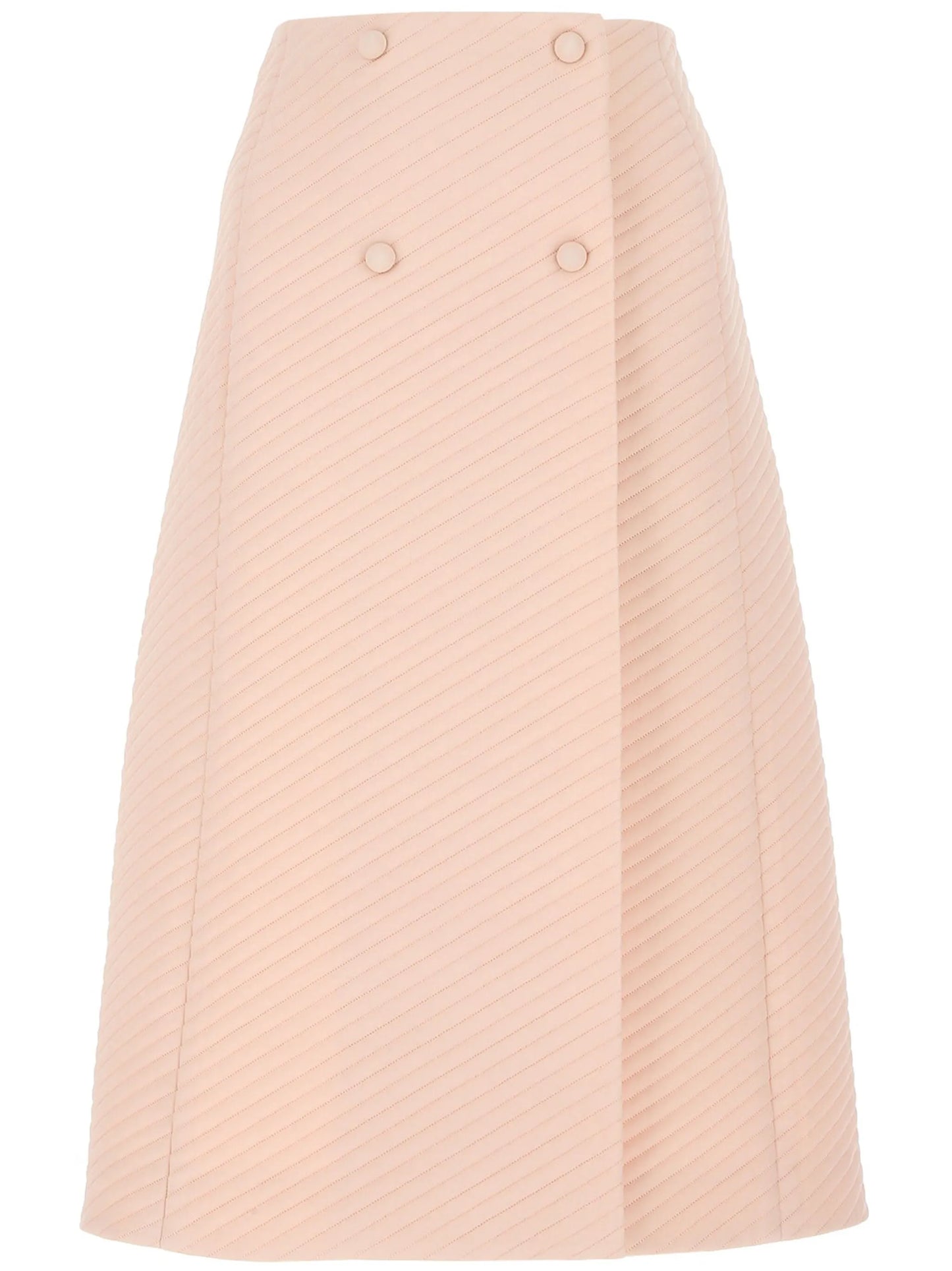 double-breasted A-line skirt