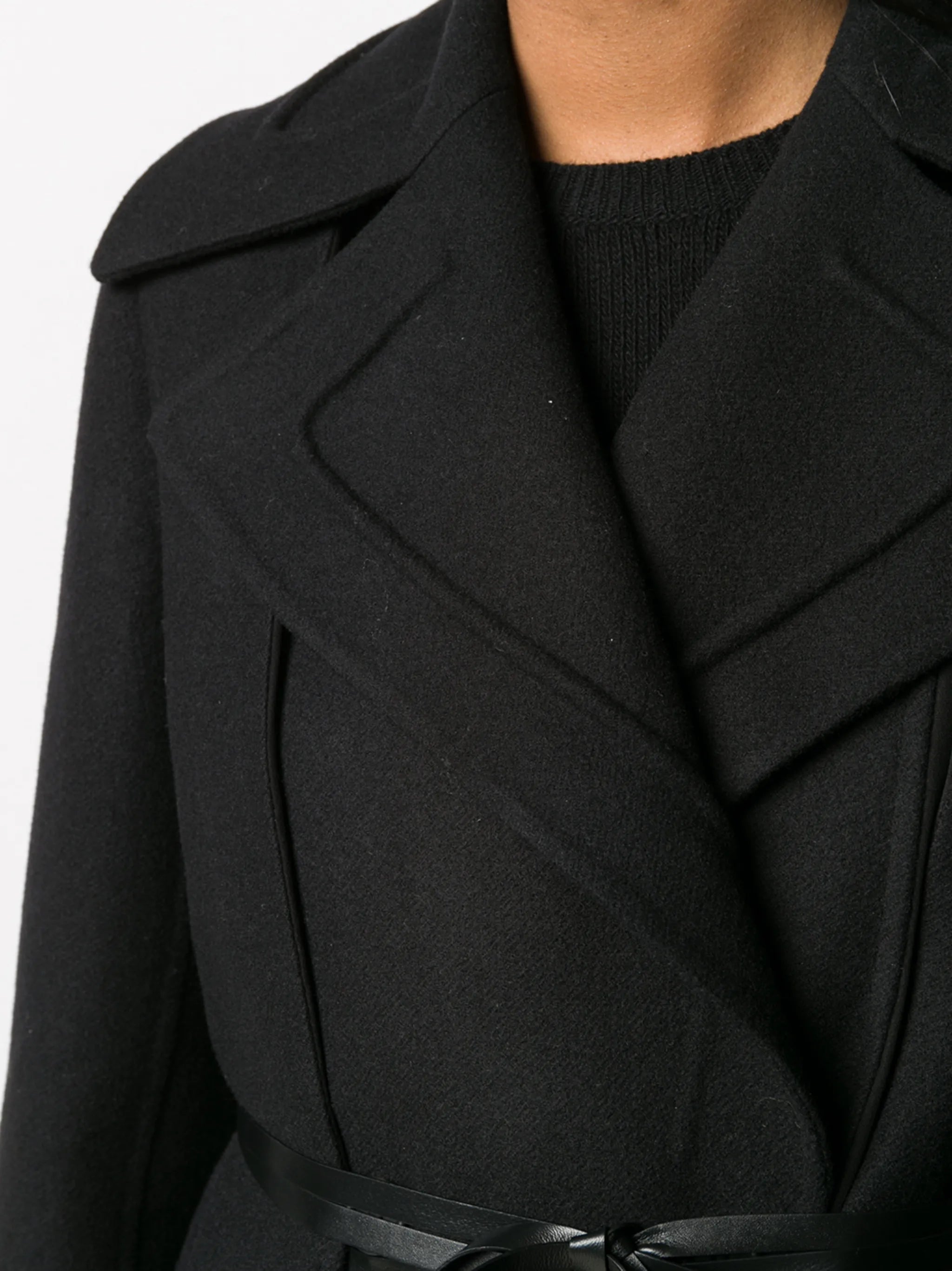 wraparound belted coat
