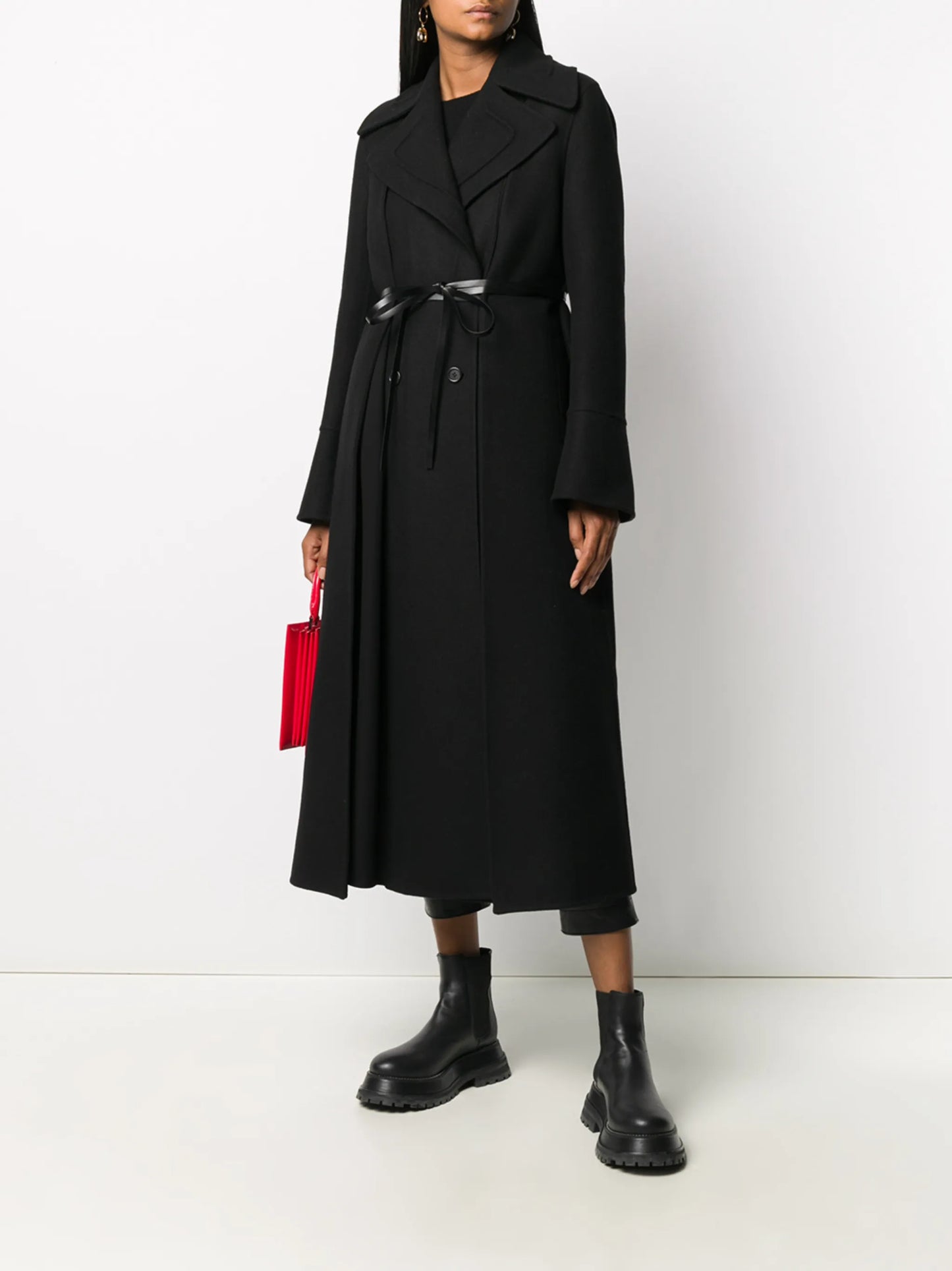wraparound belted coat