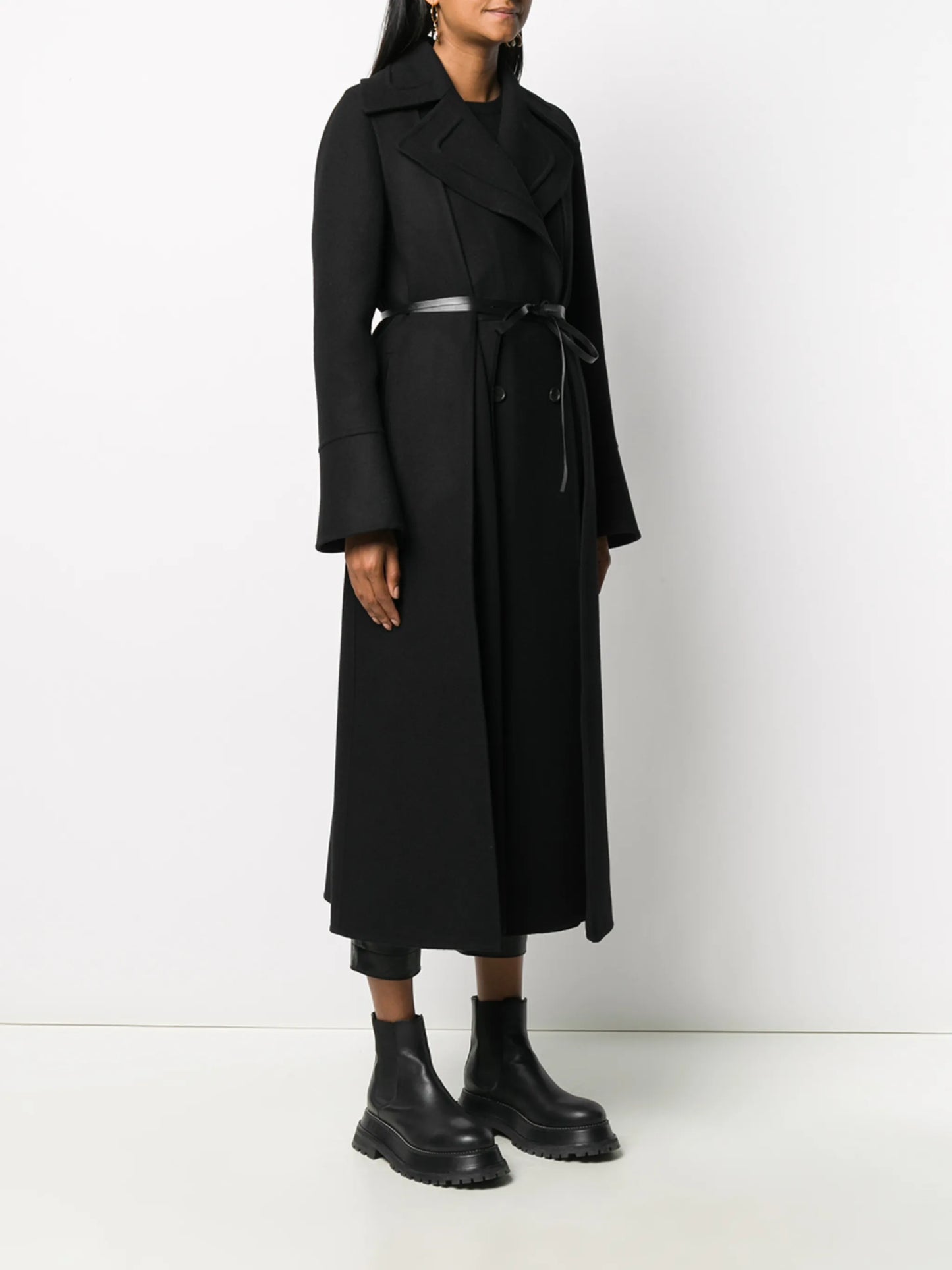 wraparound belted coat