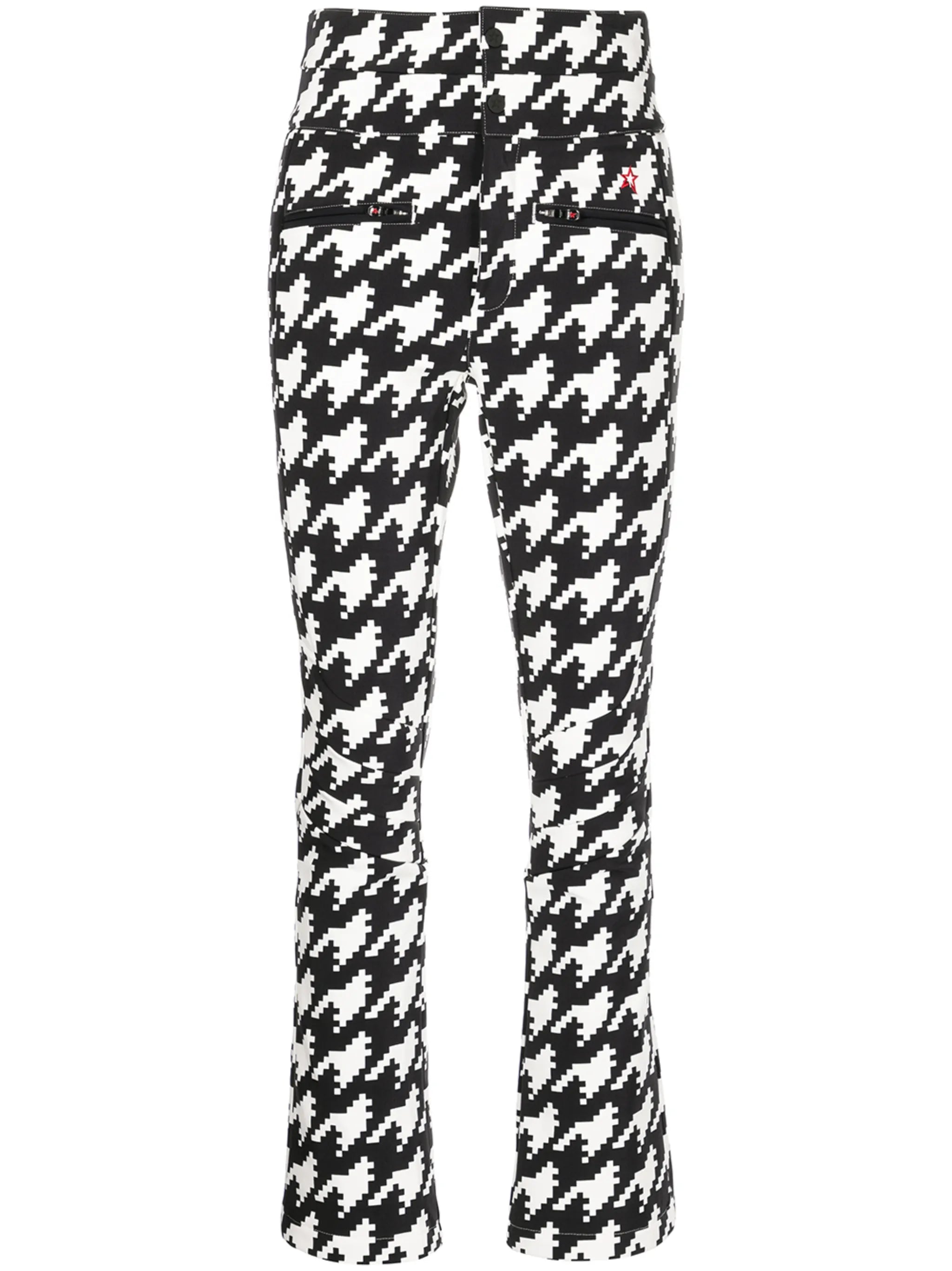 houndstooth flared trousers