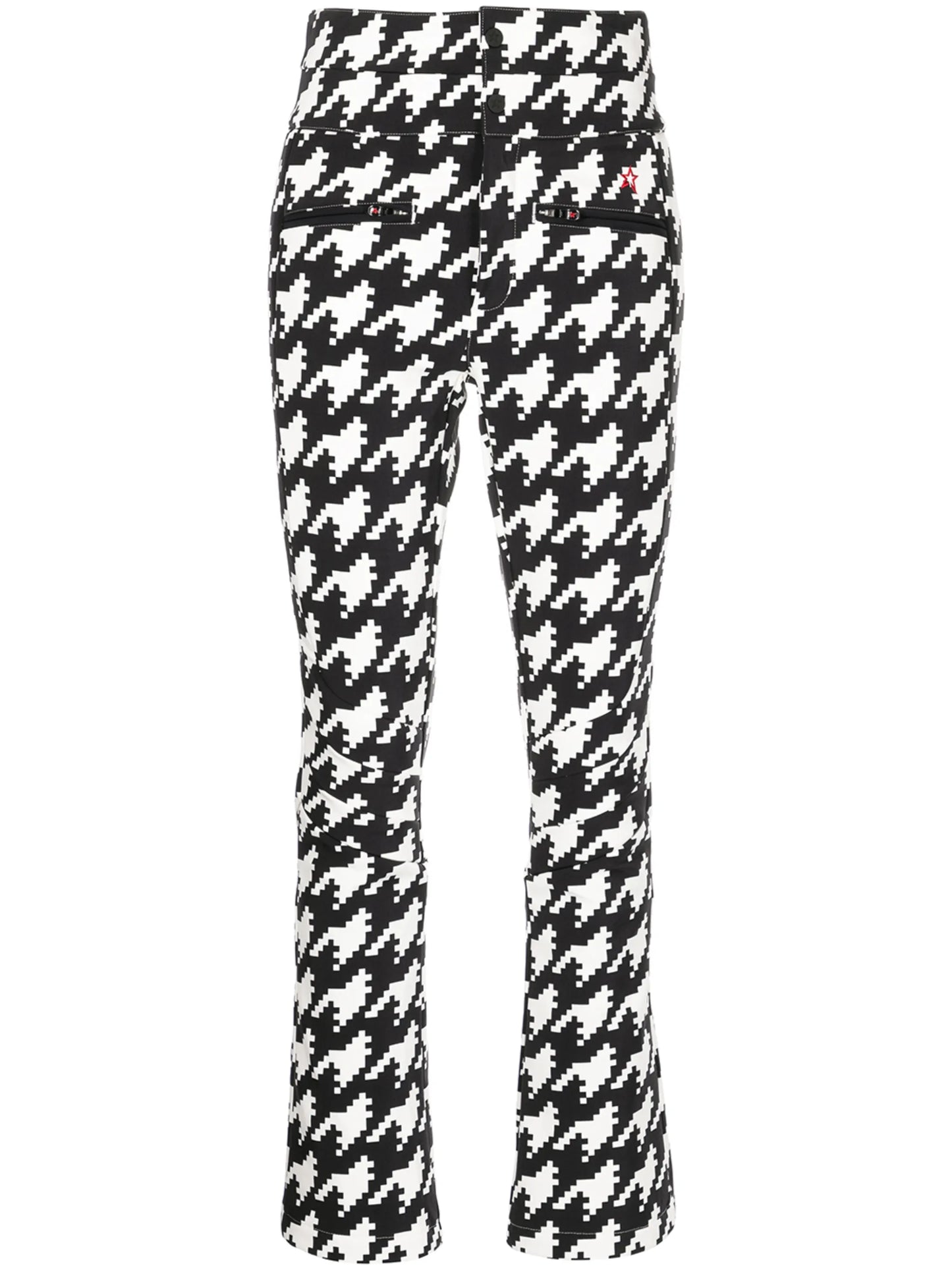 houndstooth flared trousers