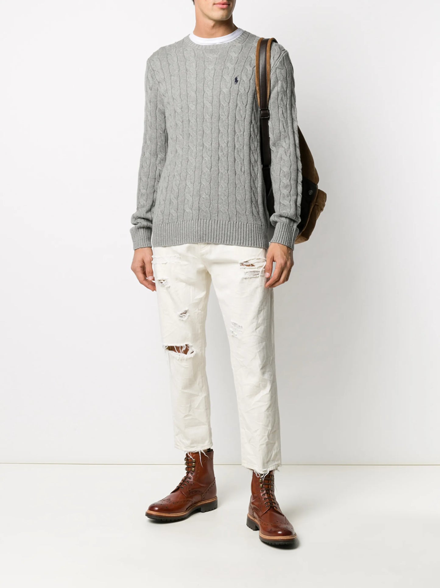 cable knit knitted sweatshirt