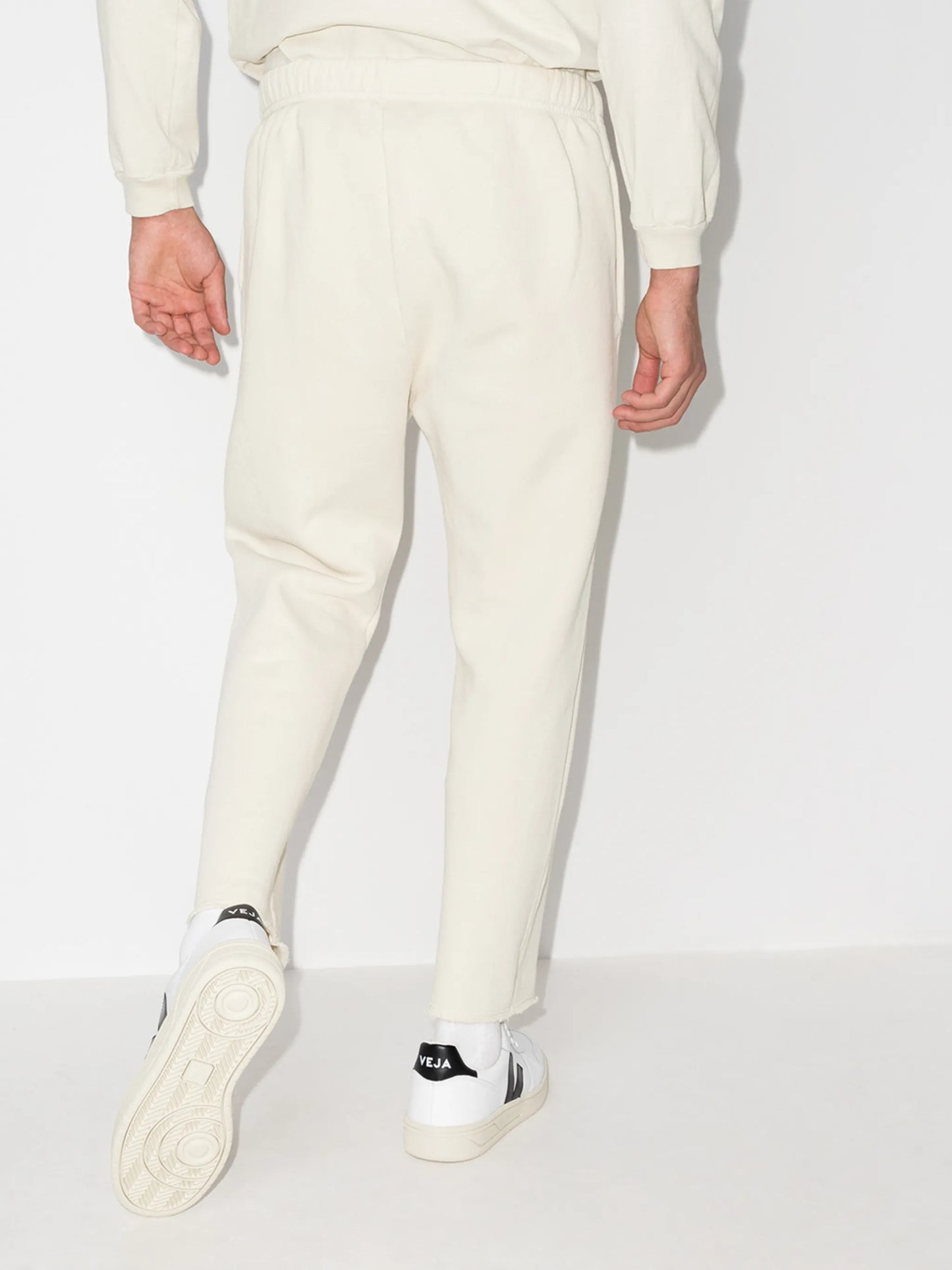 snap-button cotton track pants
