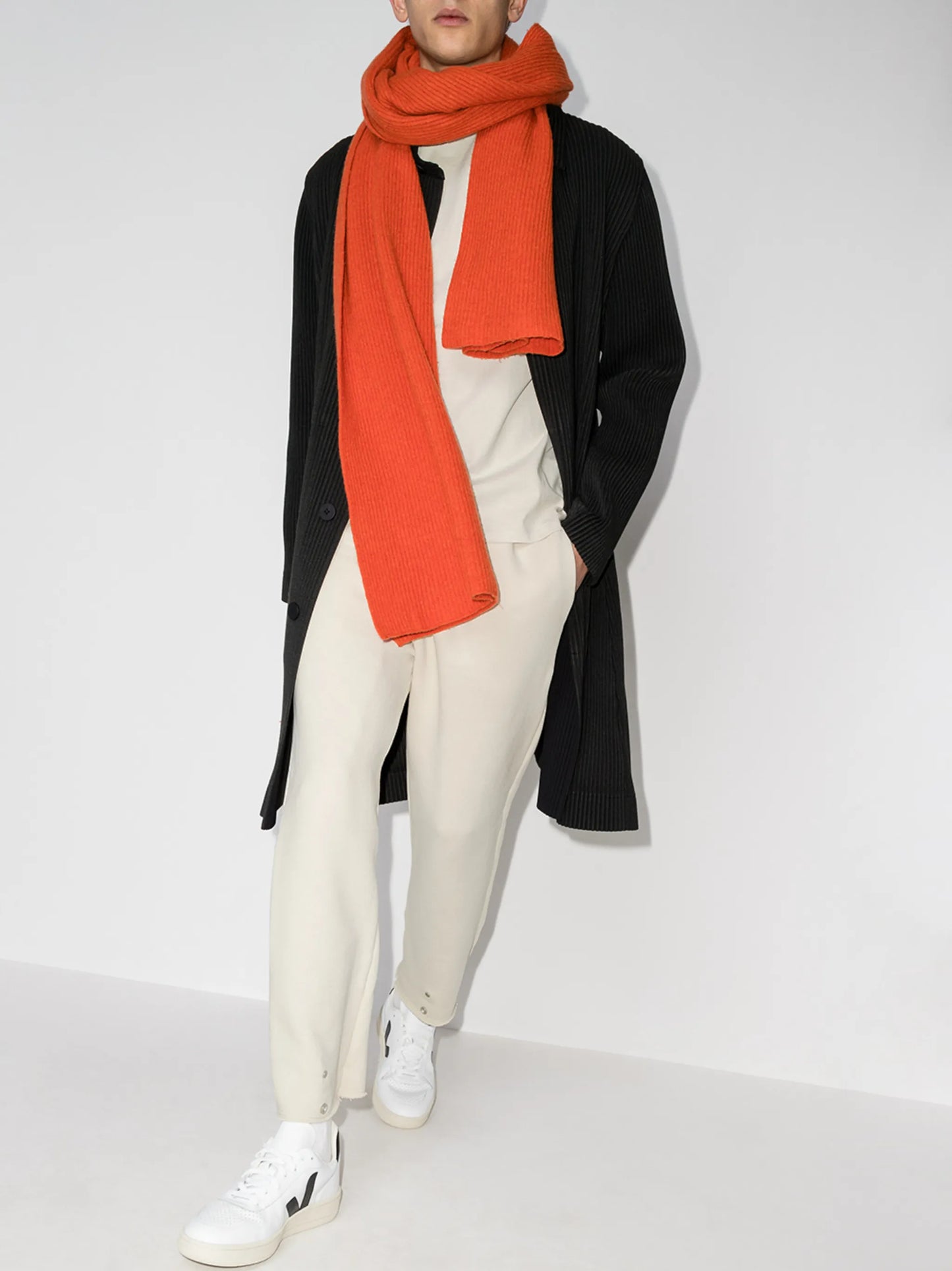 snap-button cotton track pants