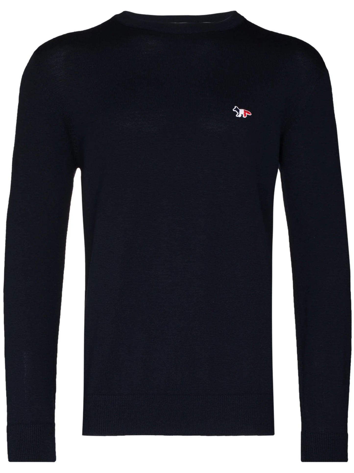 embroidered logo wool jumper