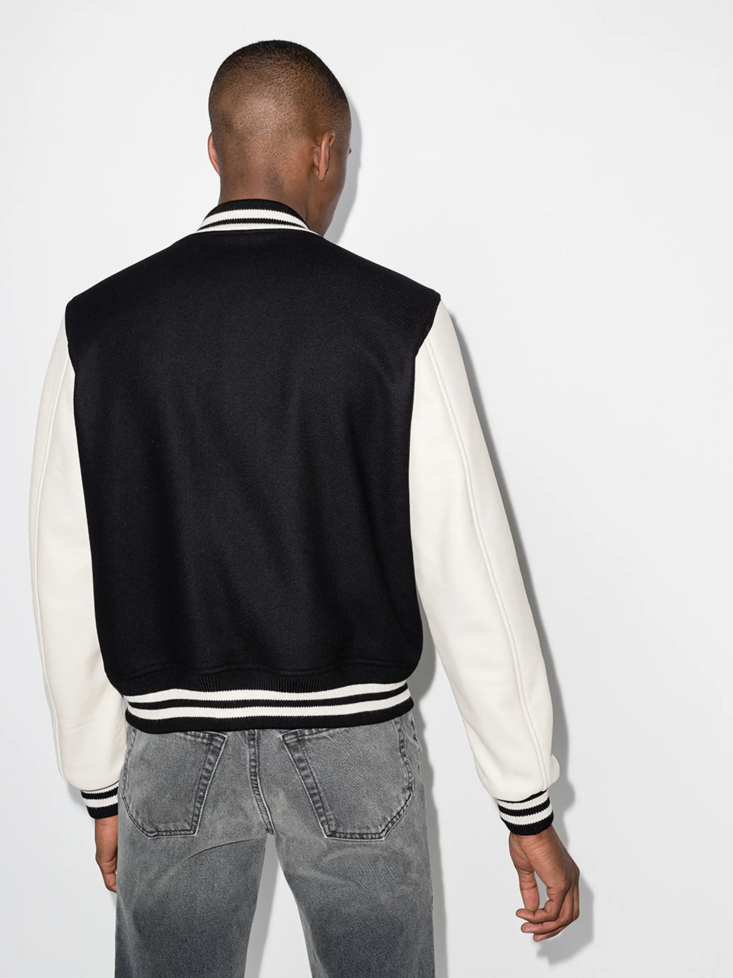 logo-appliqué varsity bomber jacket