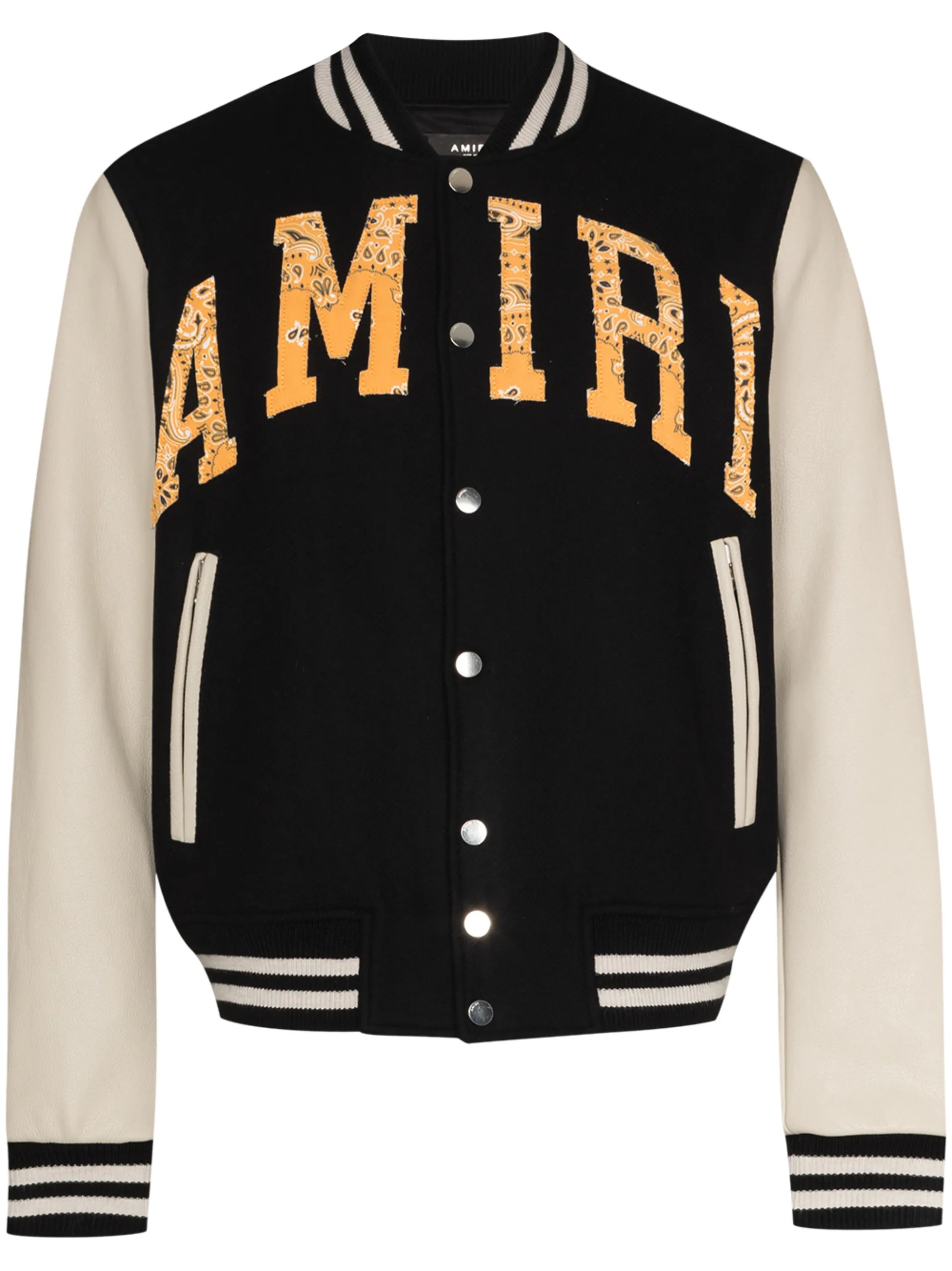 logo-appliqué varsity bomber jacket