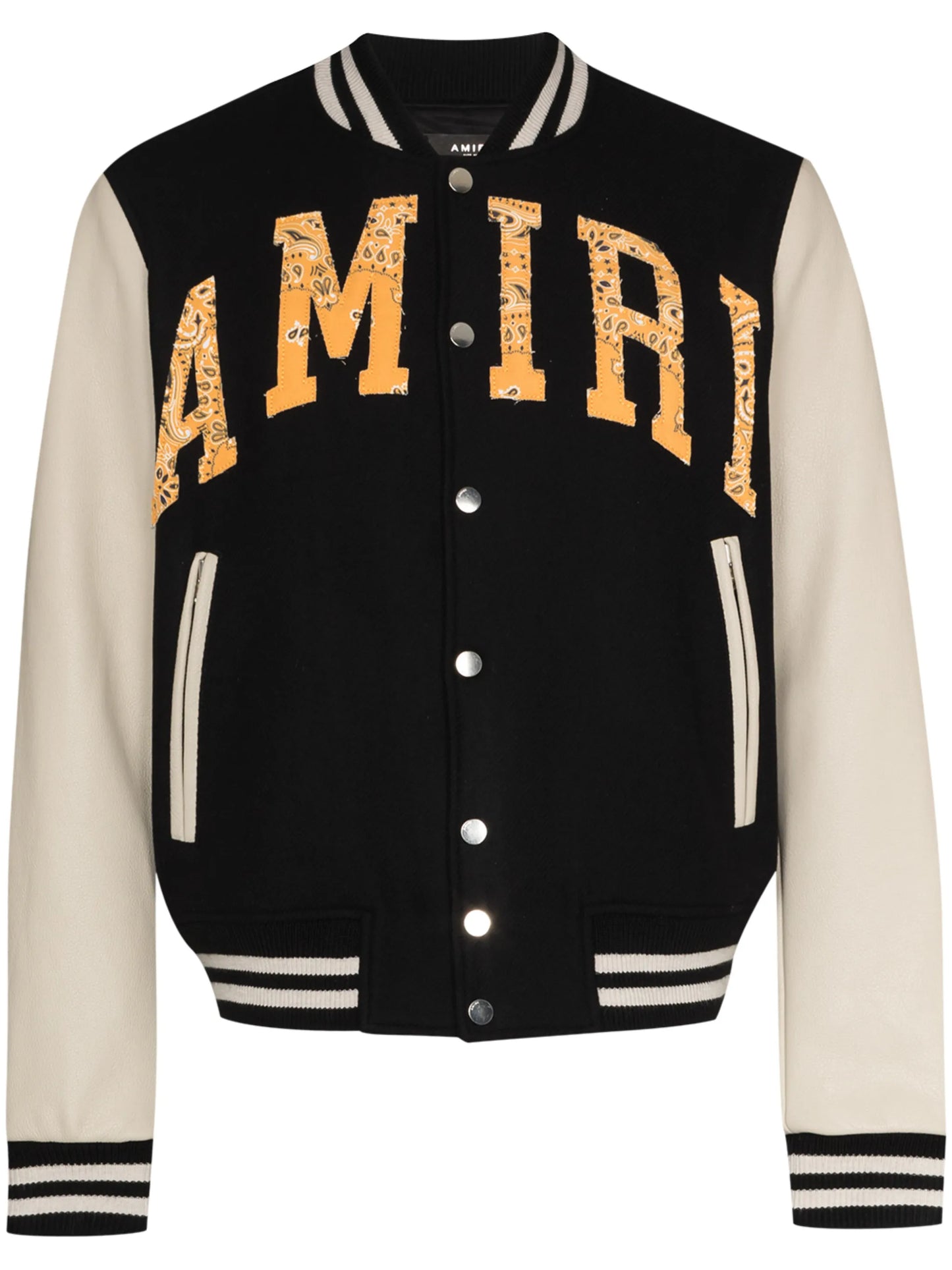 logo-appliqué varsity bomber jacket