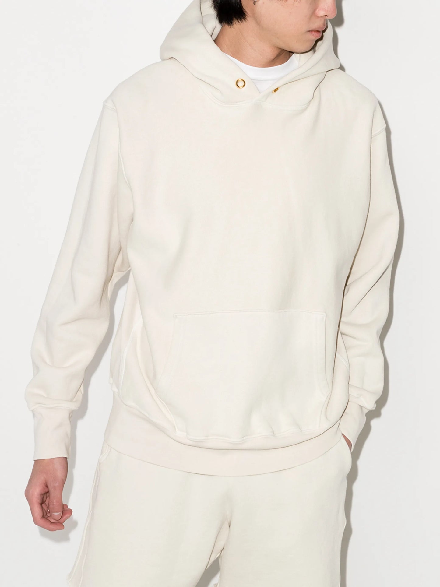 pouch-pocket cotton hoodie