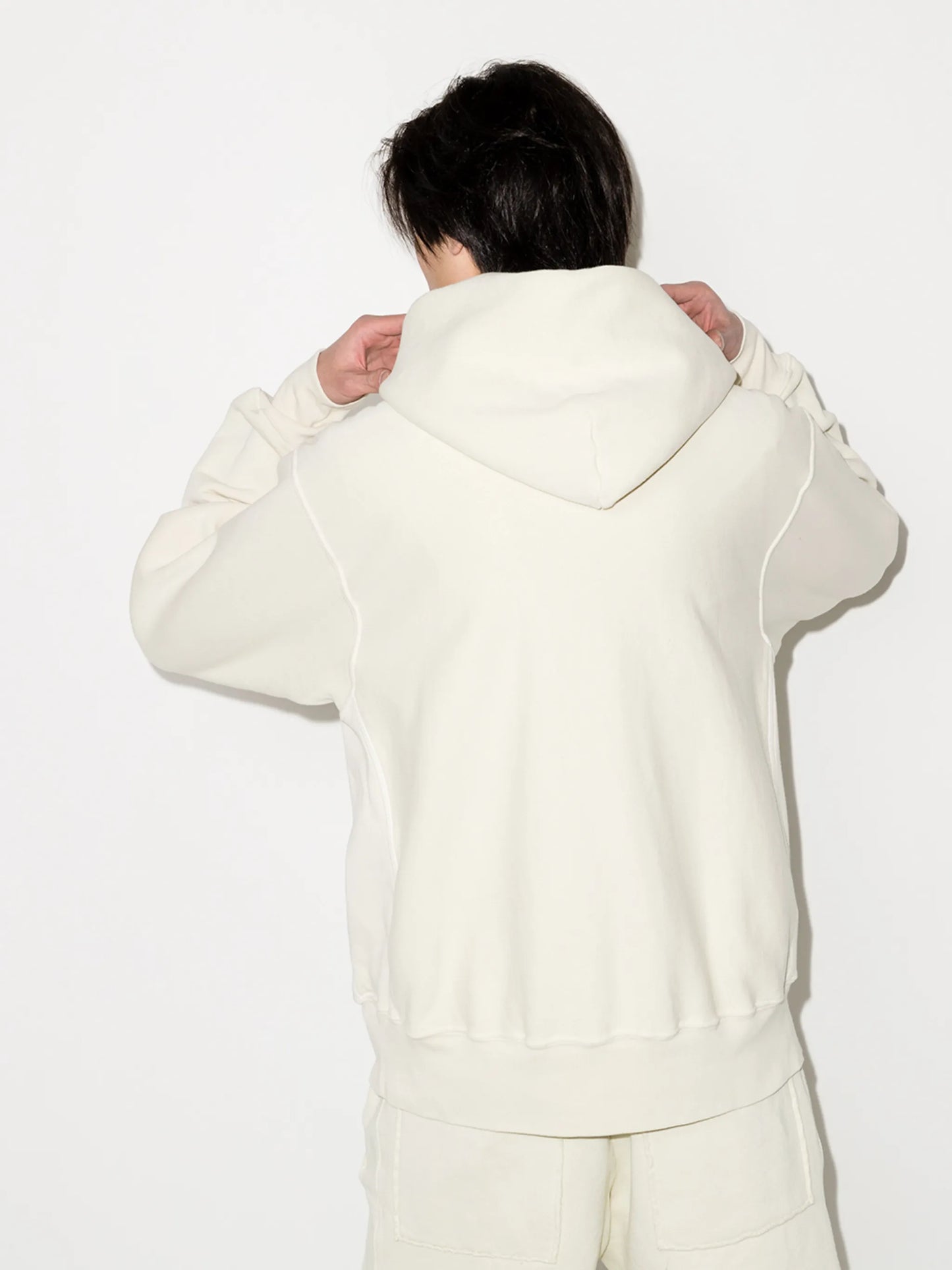 pouch-pocket cotton hoodie