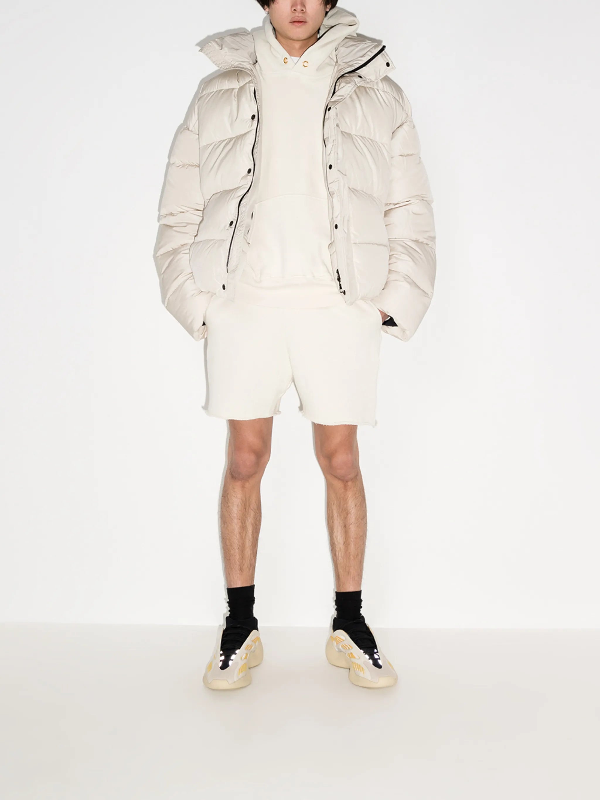 pouch-pocket cotton hoodie