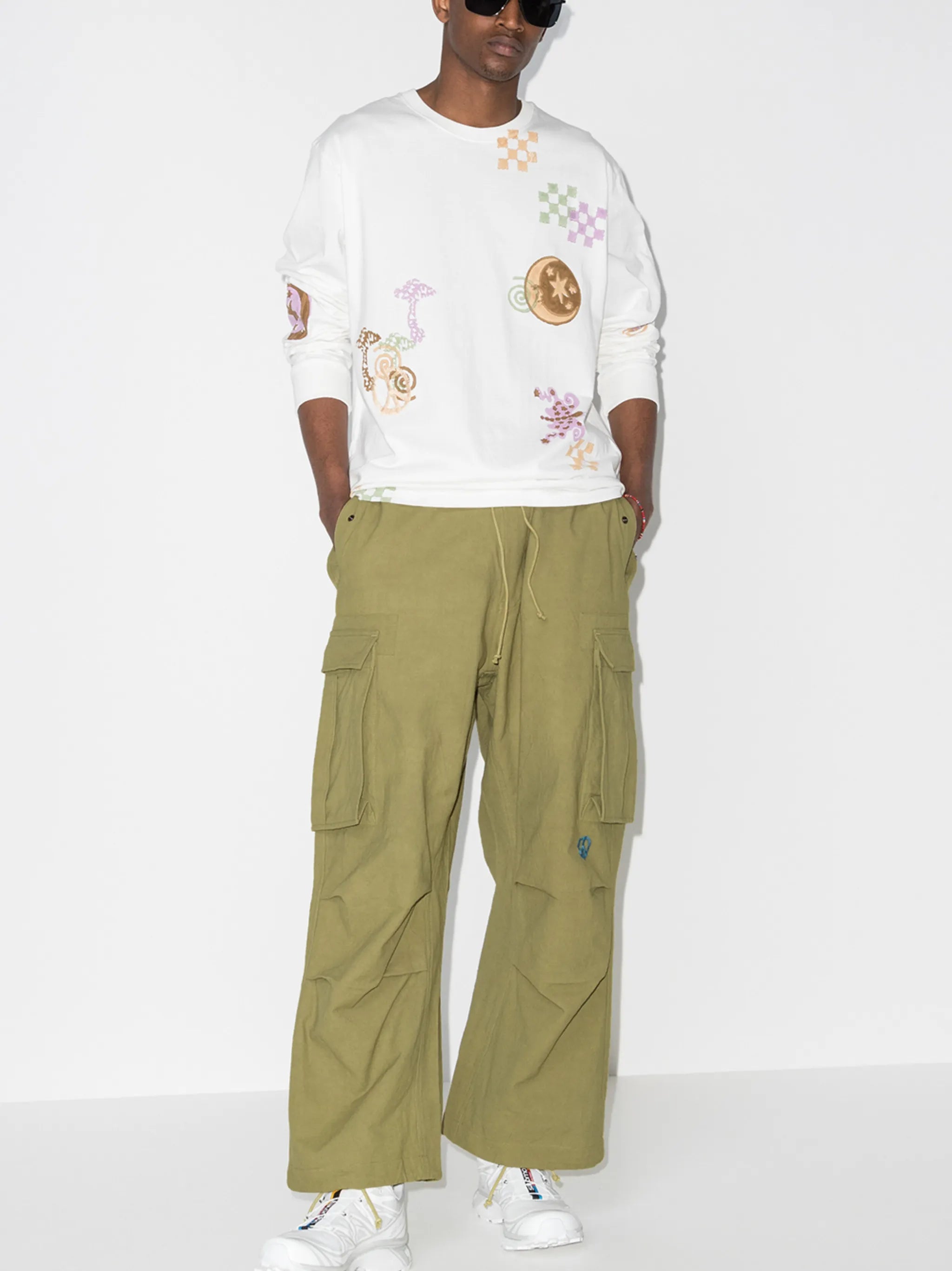 Peace loose-fit trousers