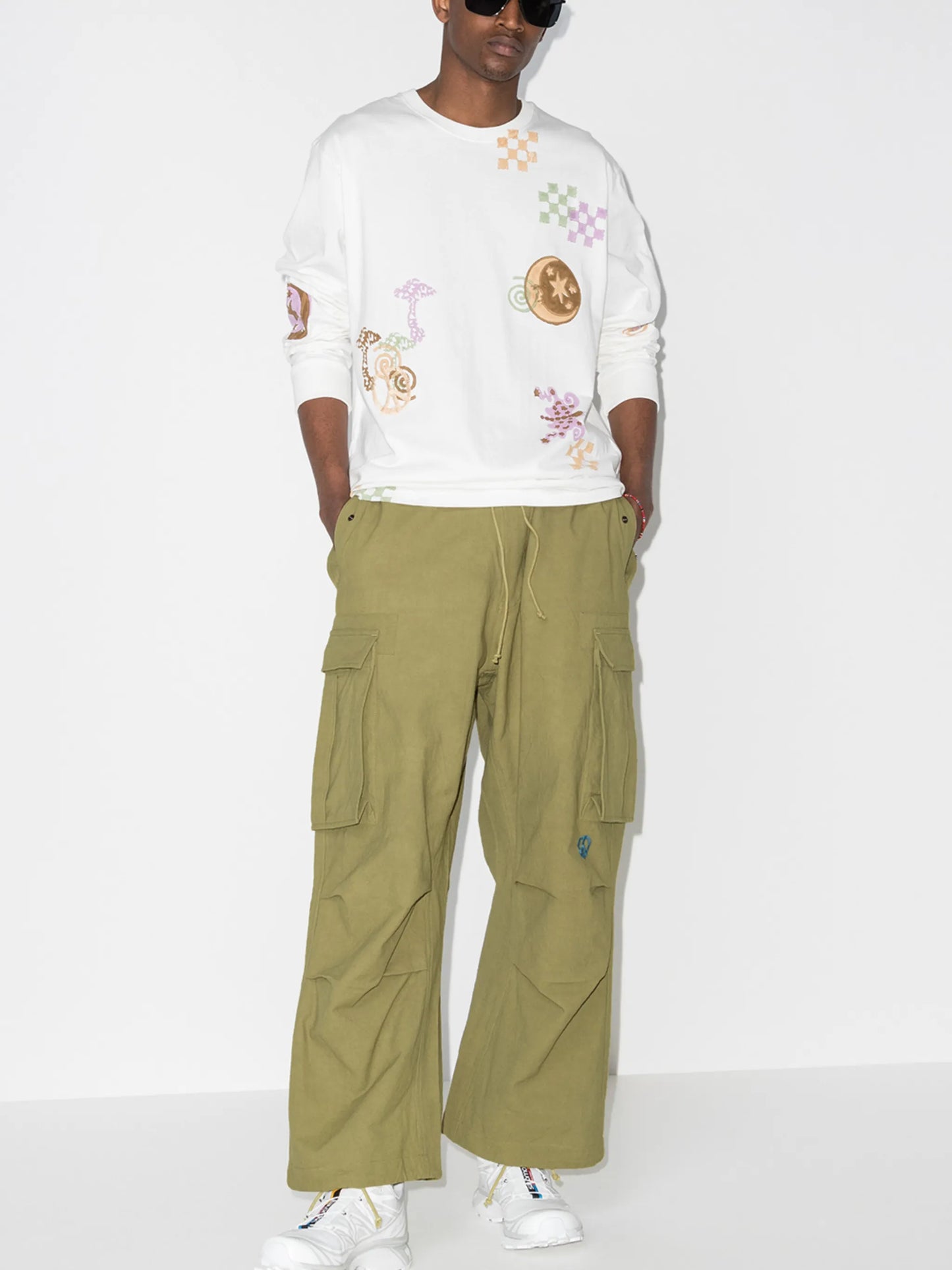 Peace loose-fit trousers