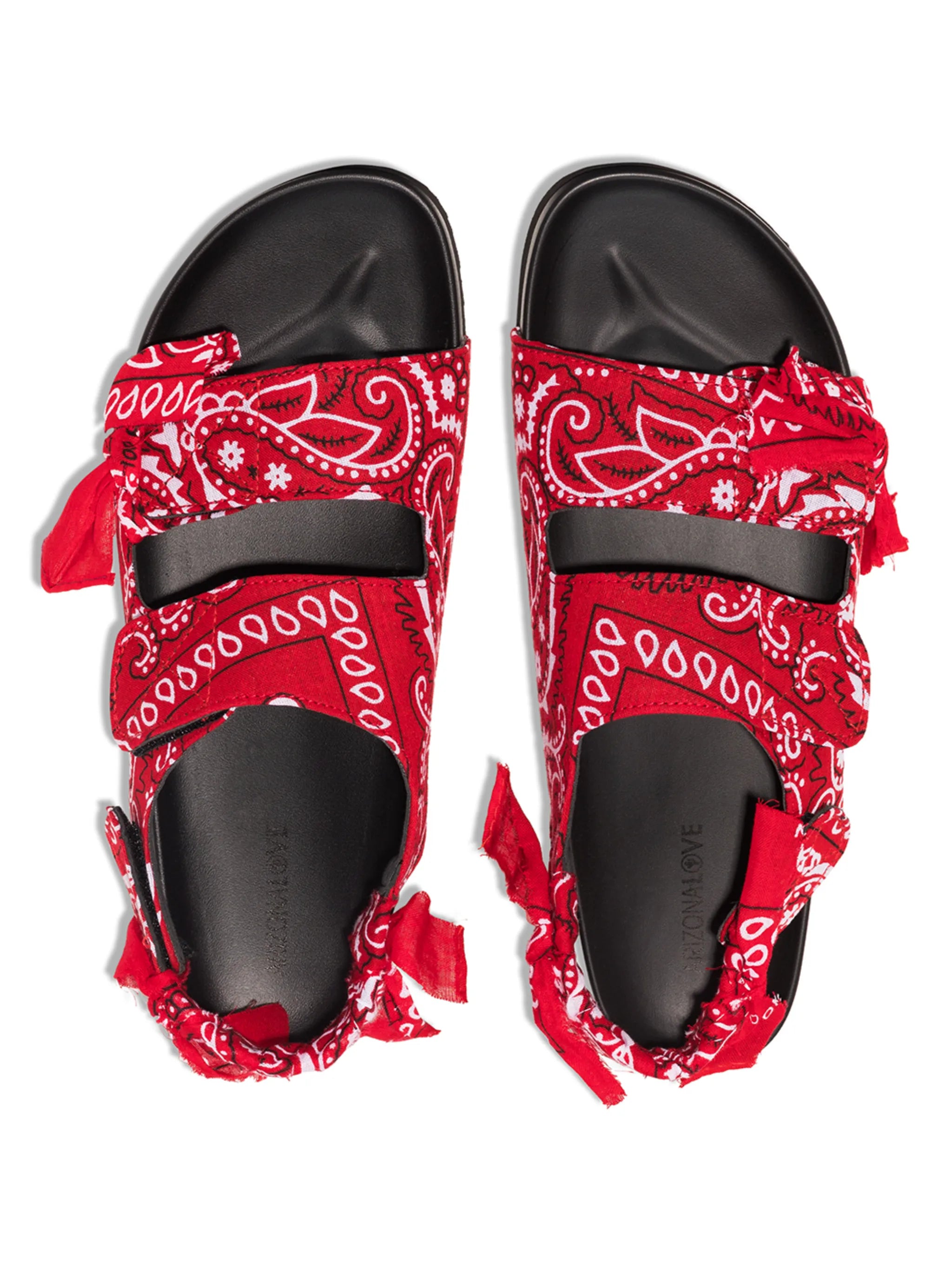bandana-print flat sandals