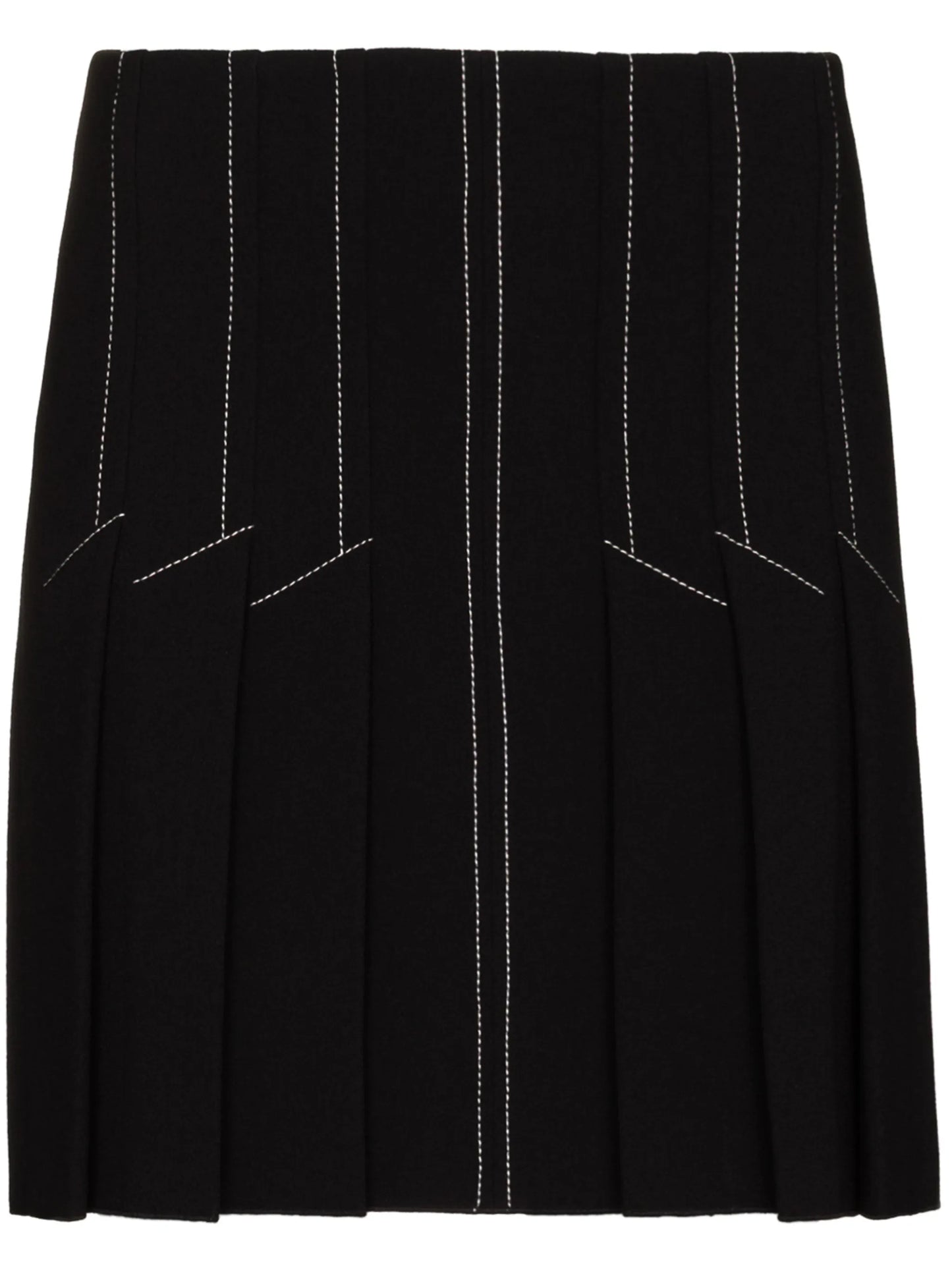 pleated mini skirt