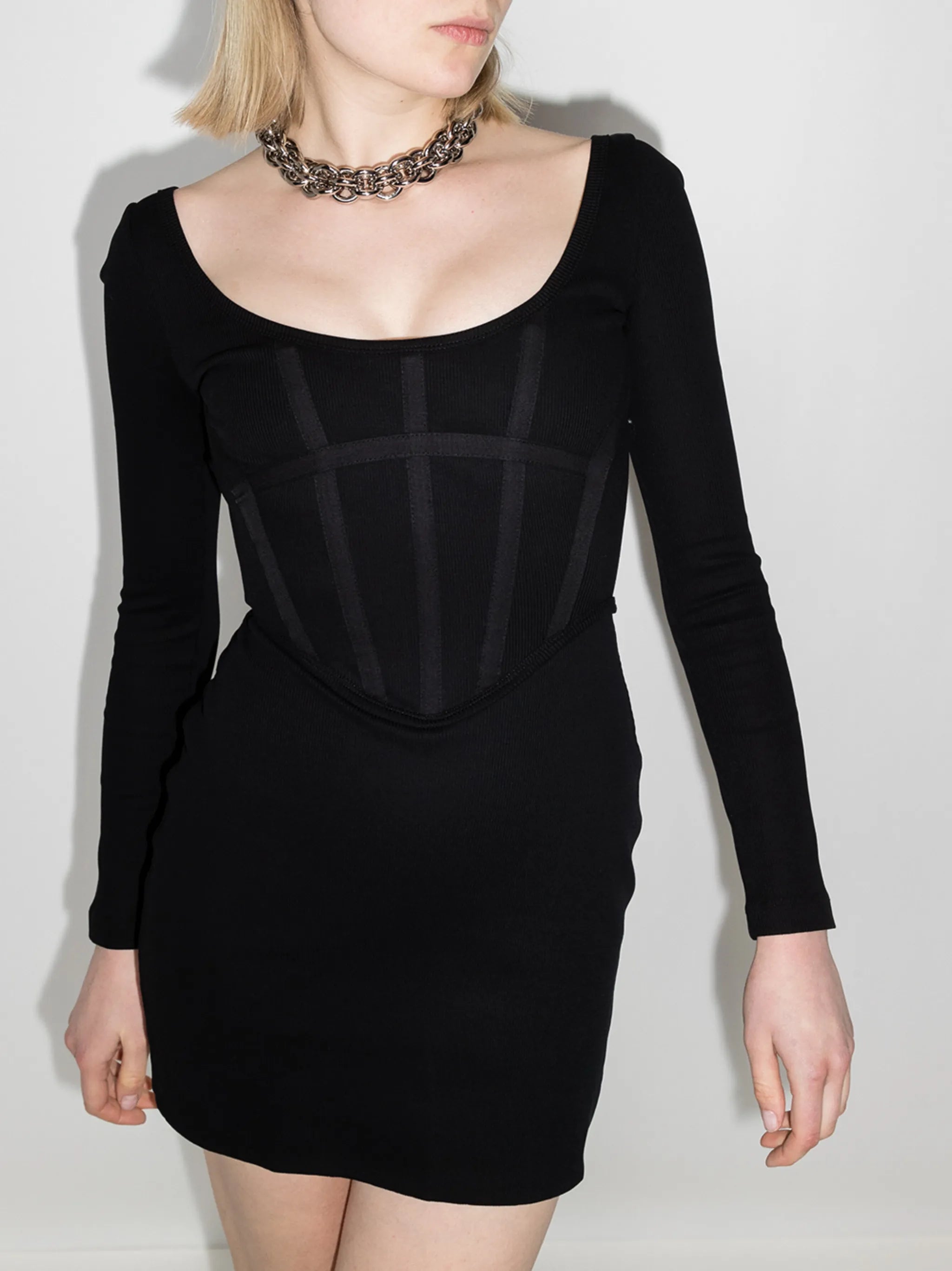 boned mini dress