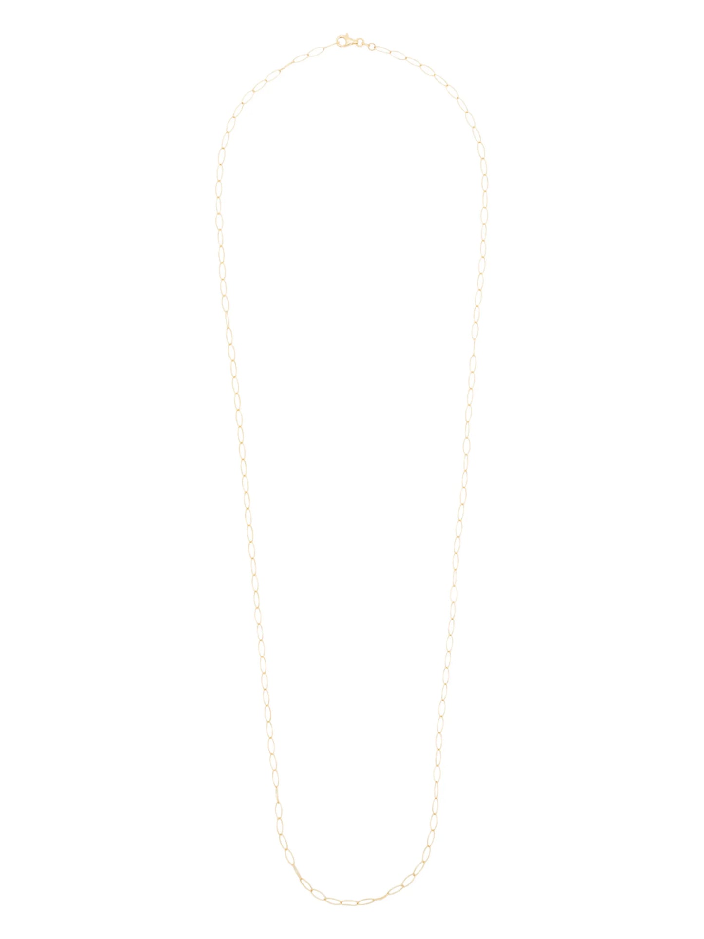 14K yellow gold oval-chain long necklace