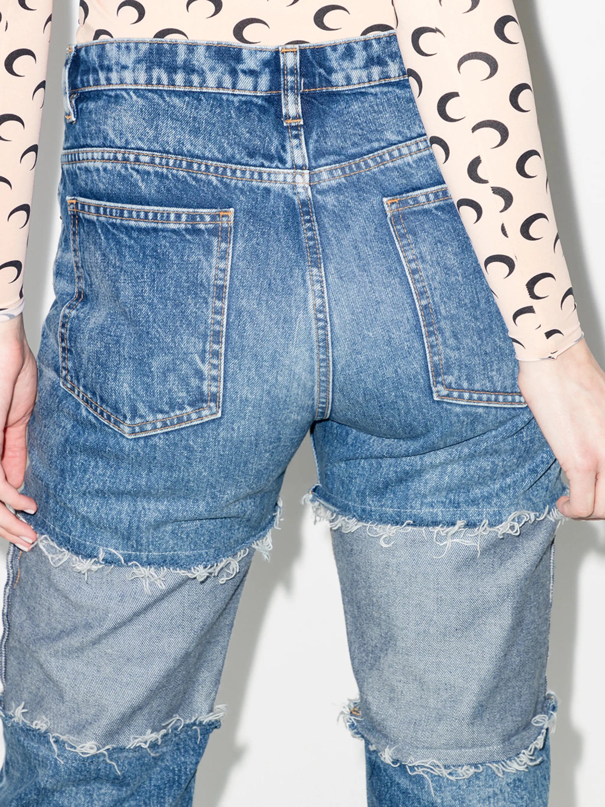 reverse-panel high-rise boyfriend jeans