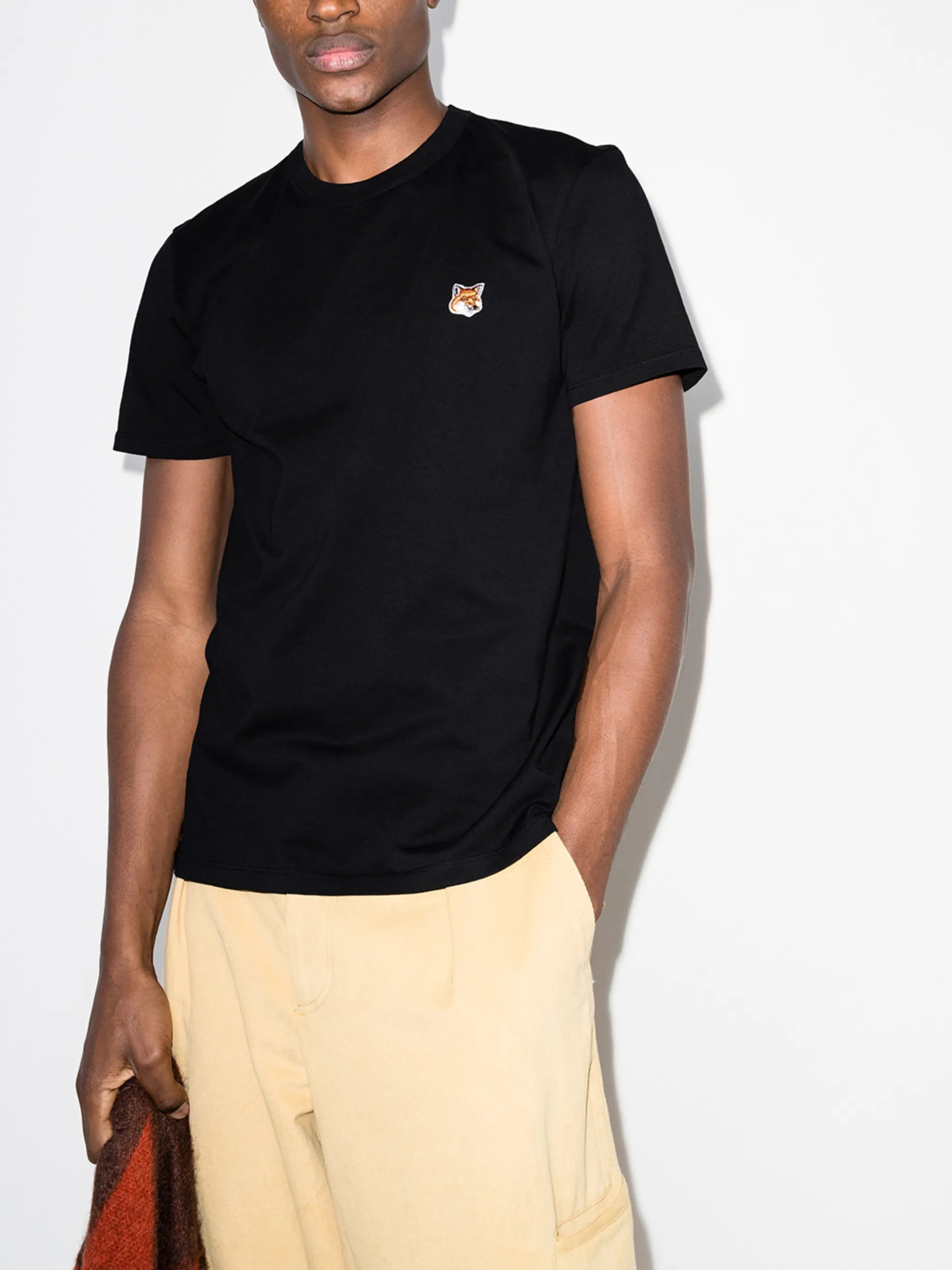 embroidered fox head T-shirt