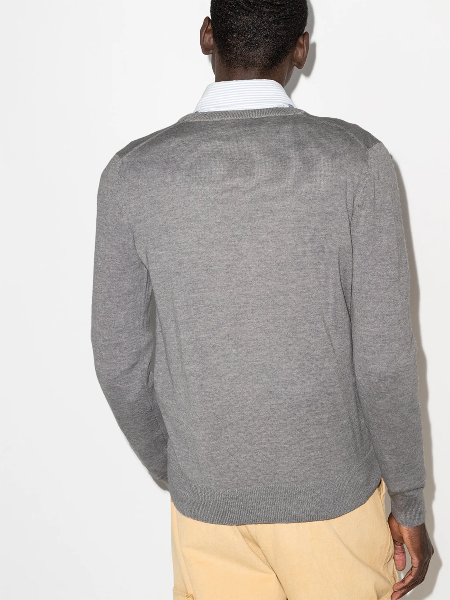 fox-patch crew-neck jumper