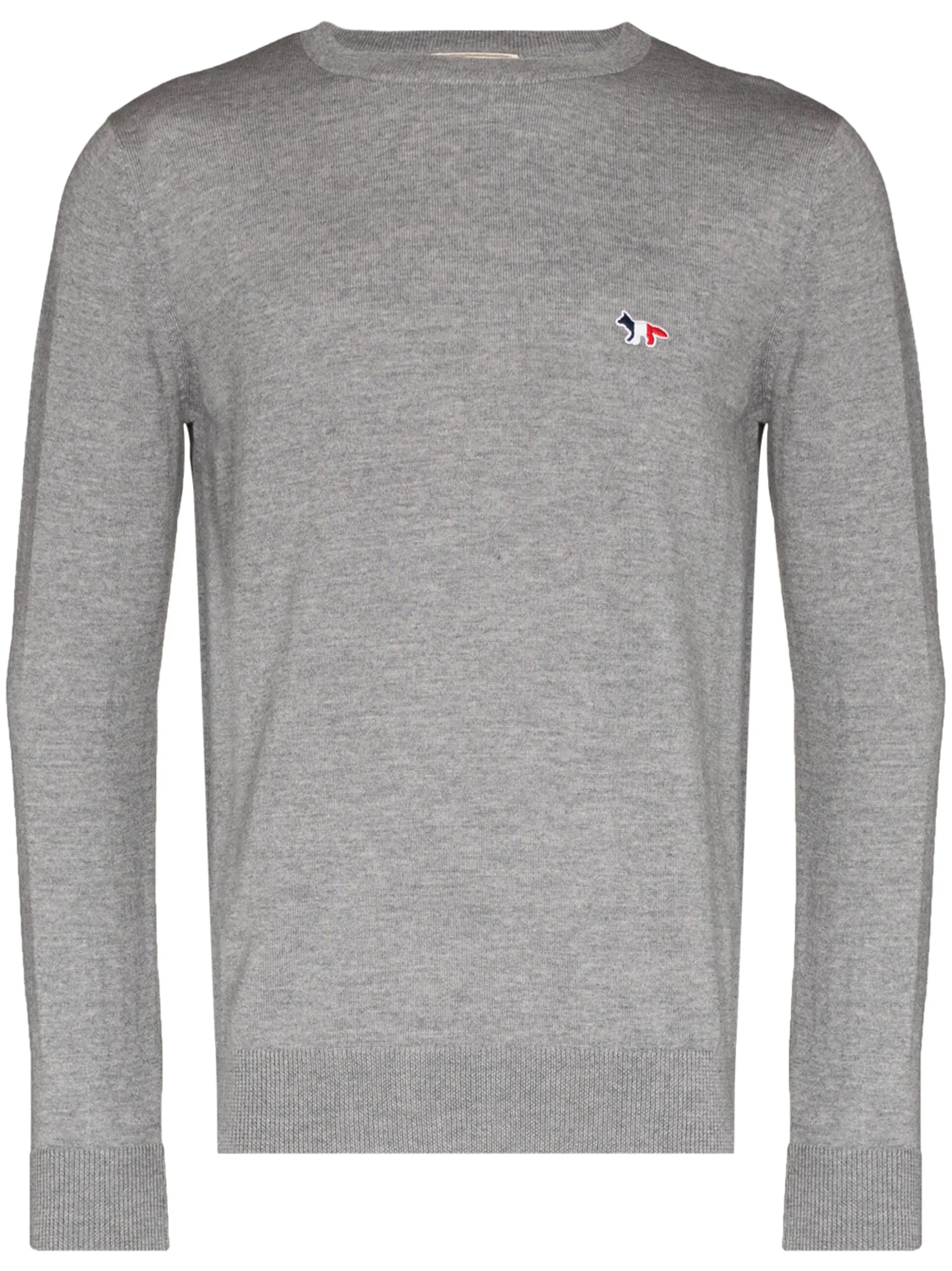 fox-patch crew-neck jumper