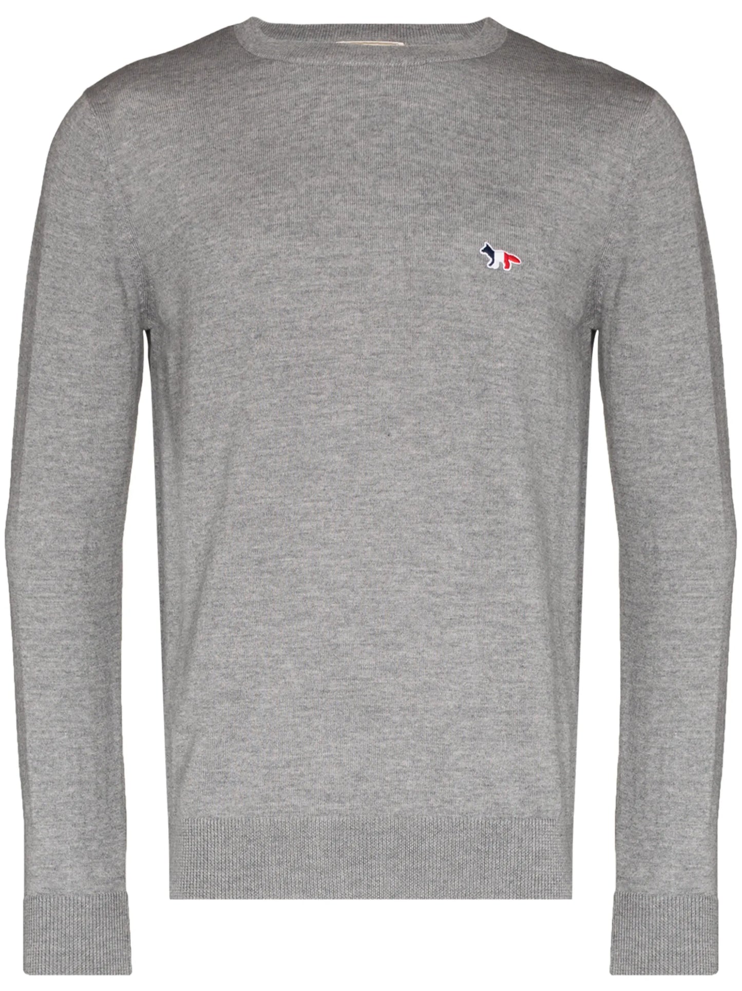 fox-patch crew-neck jumper