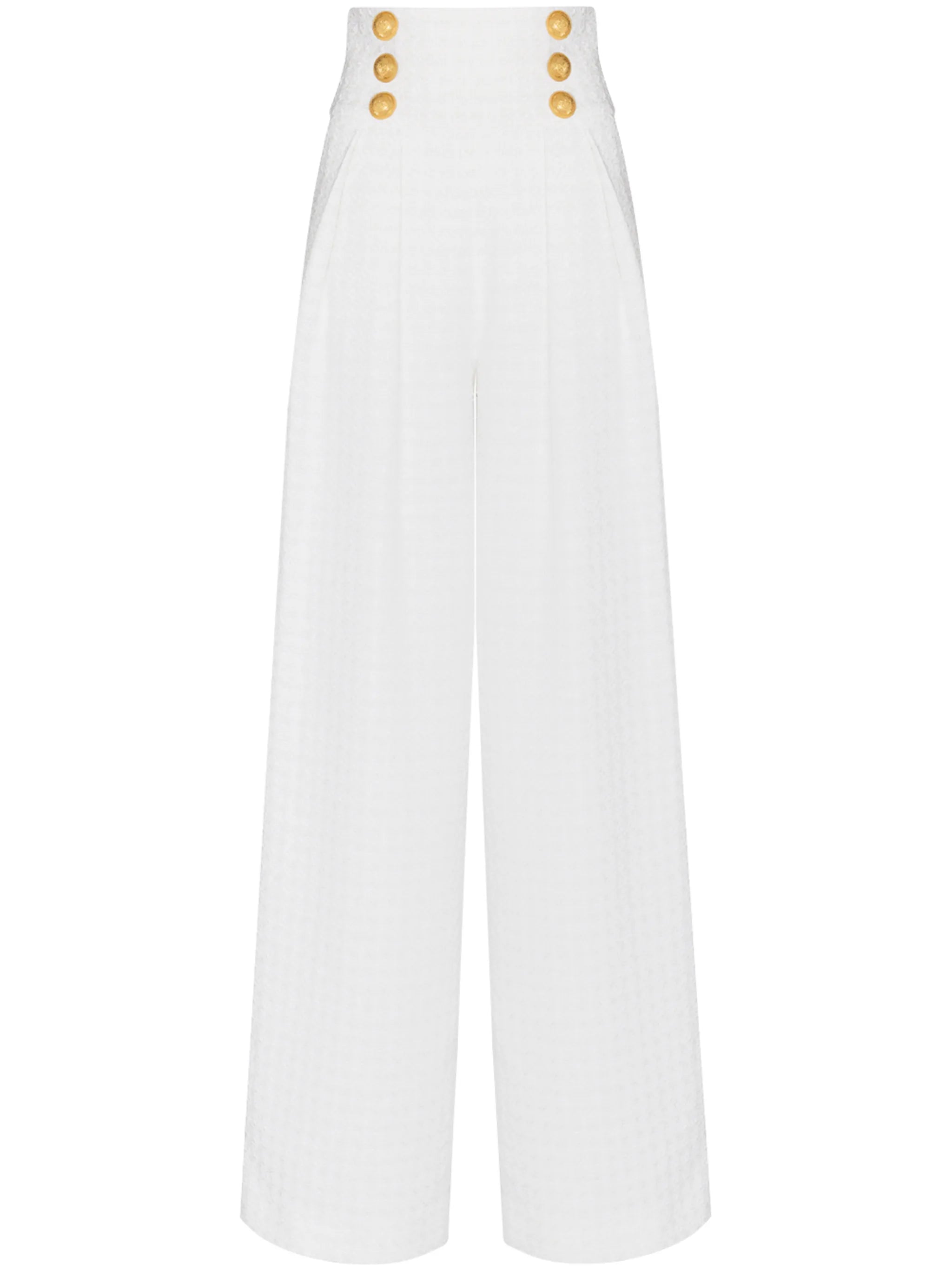 high-rise wide-leg trousers