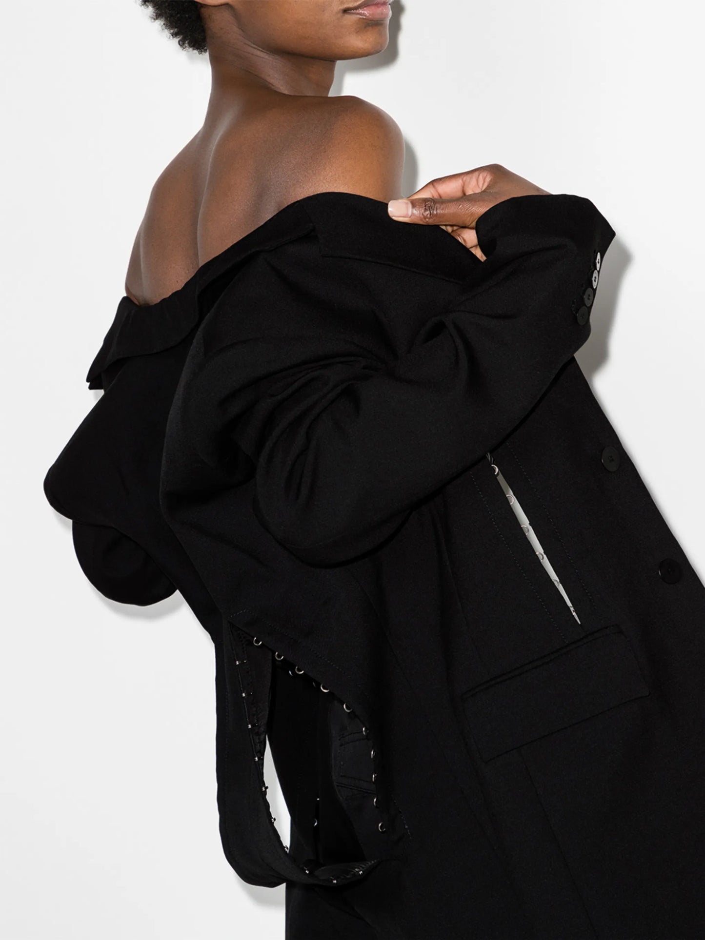 single-breasted wool blazer