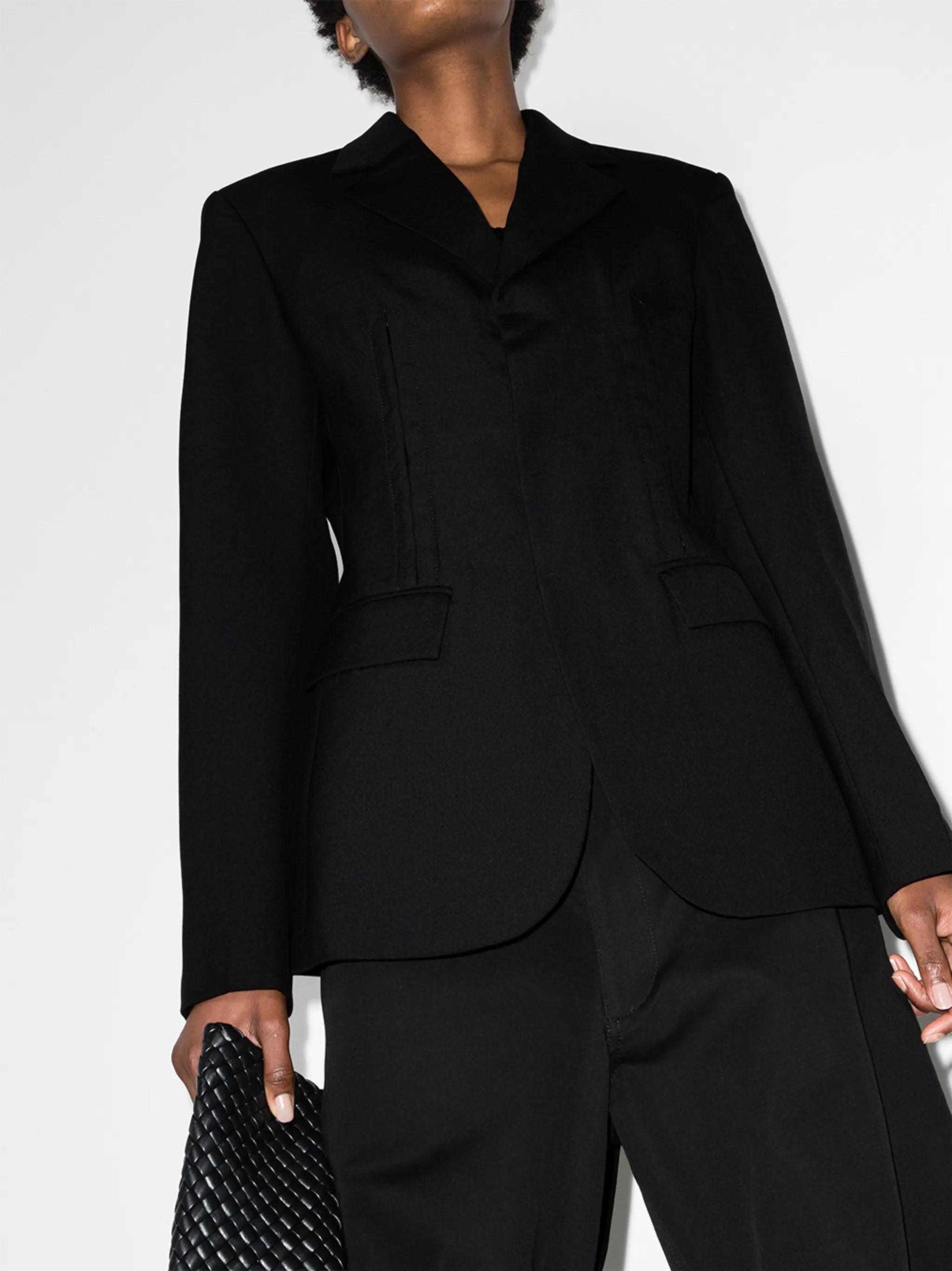 single-breasted wool blazer