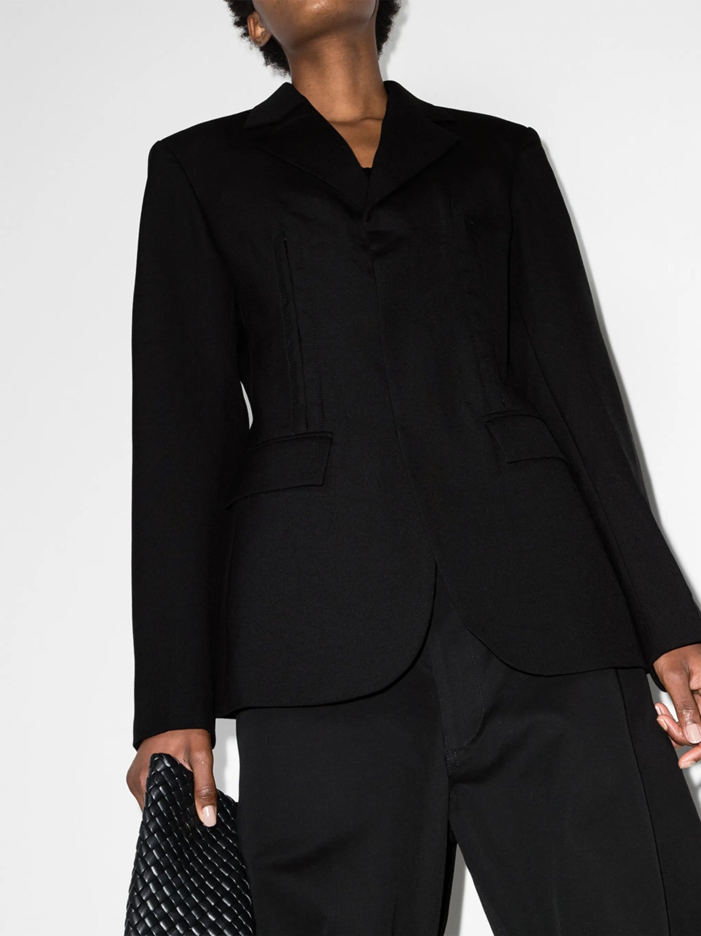 single-breasted wool blazer