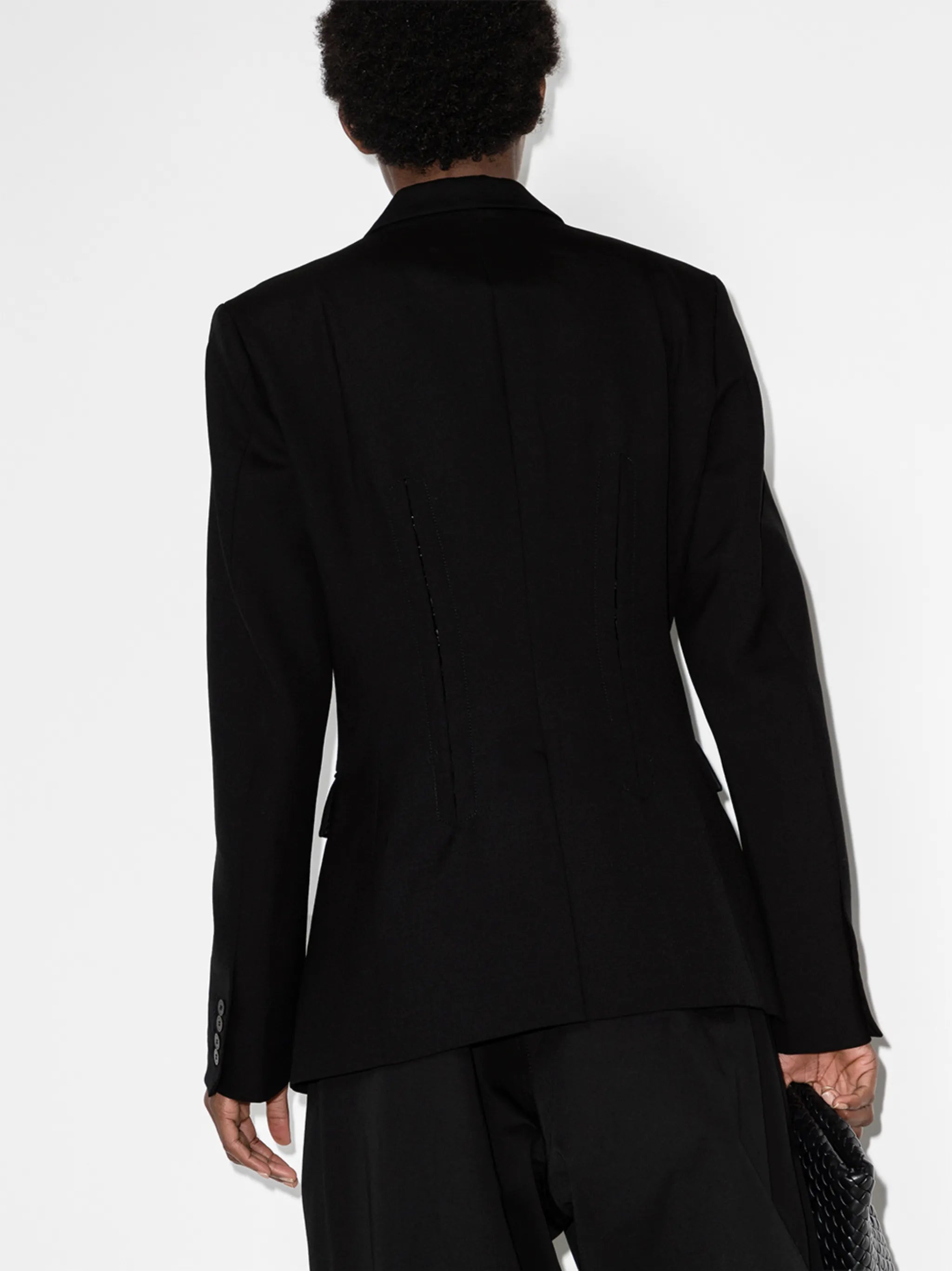 single-breasted wool blazer