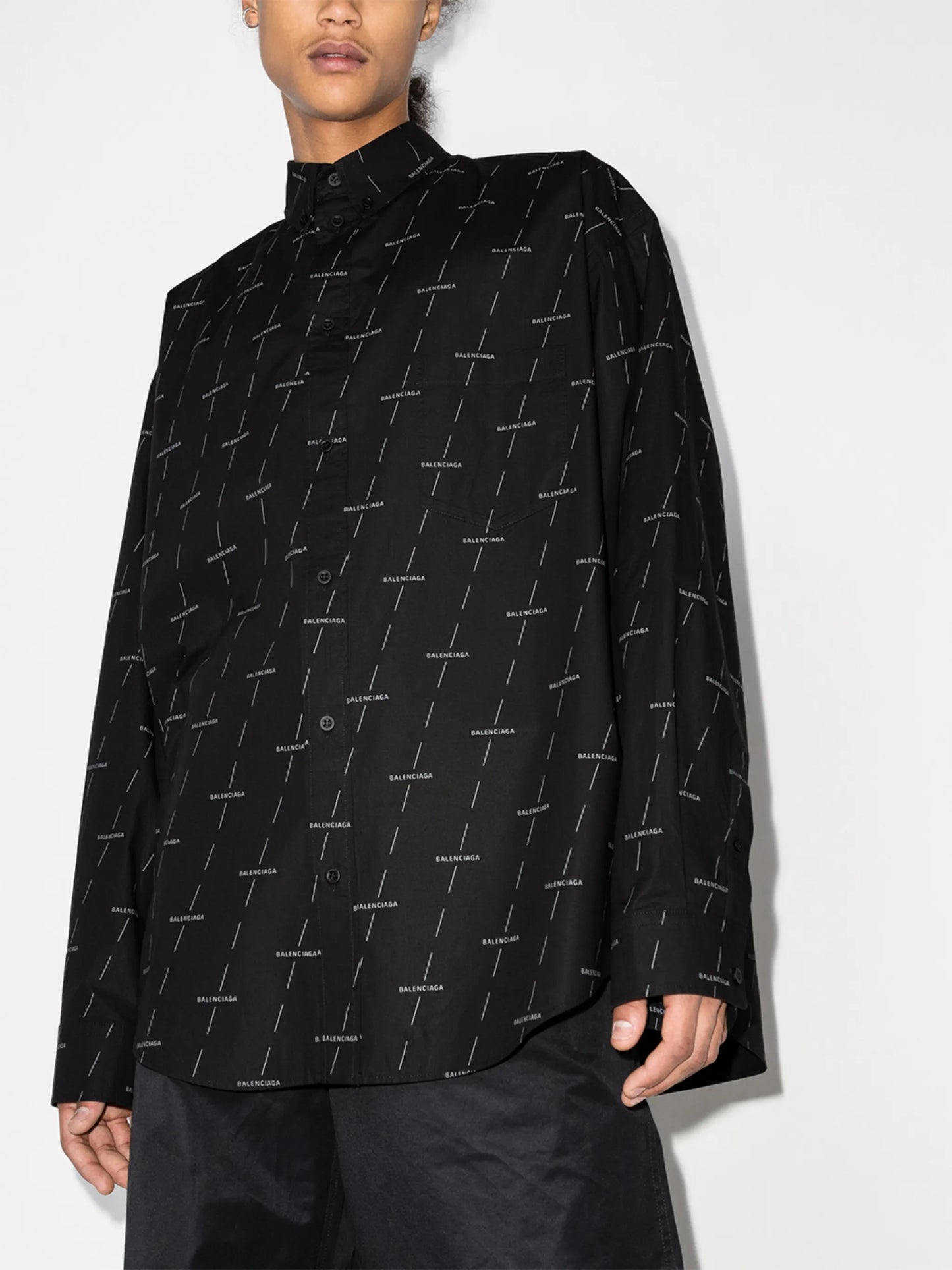 logo-print oversized shirt