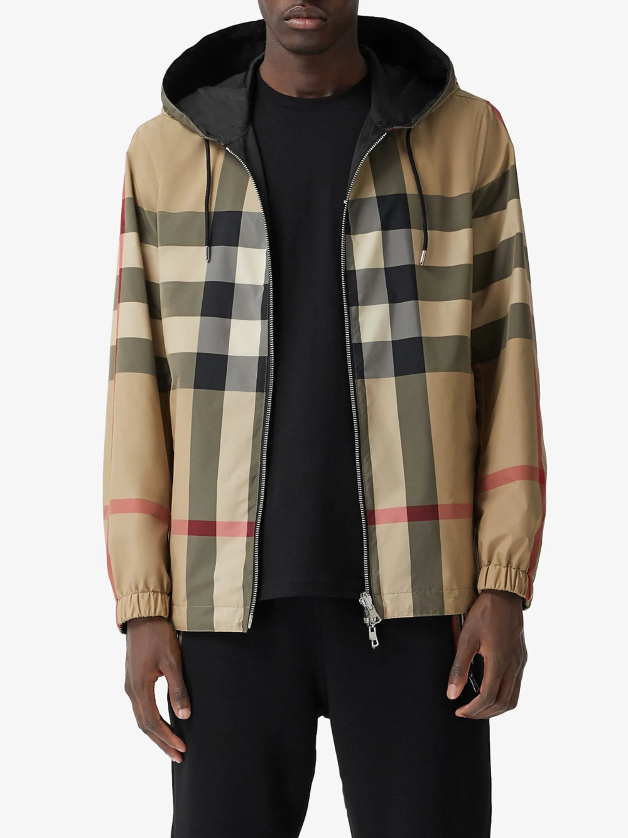 reversible checked jacket