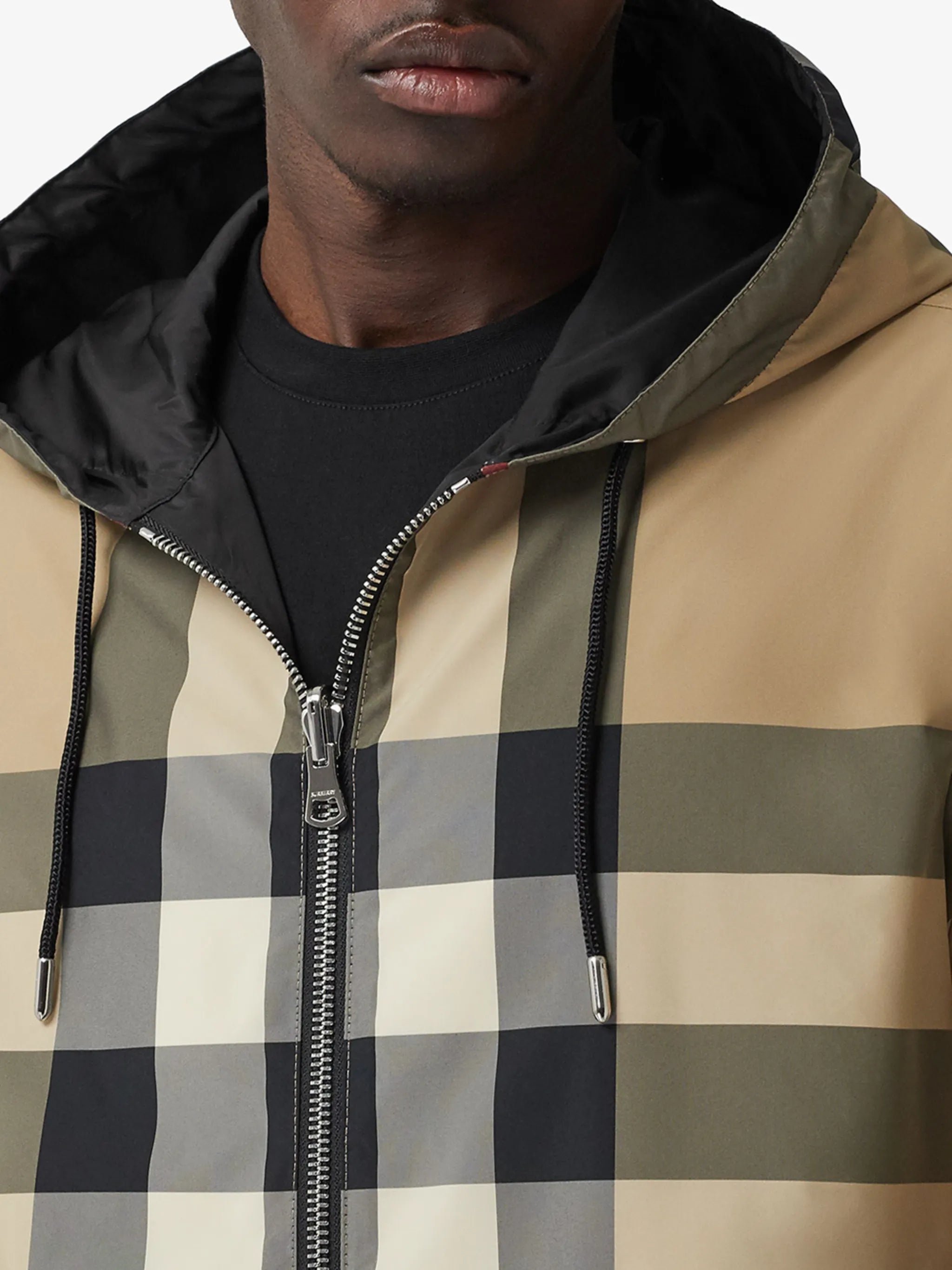 reversible checked jacket