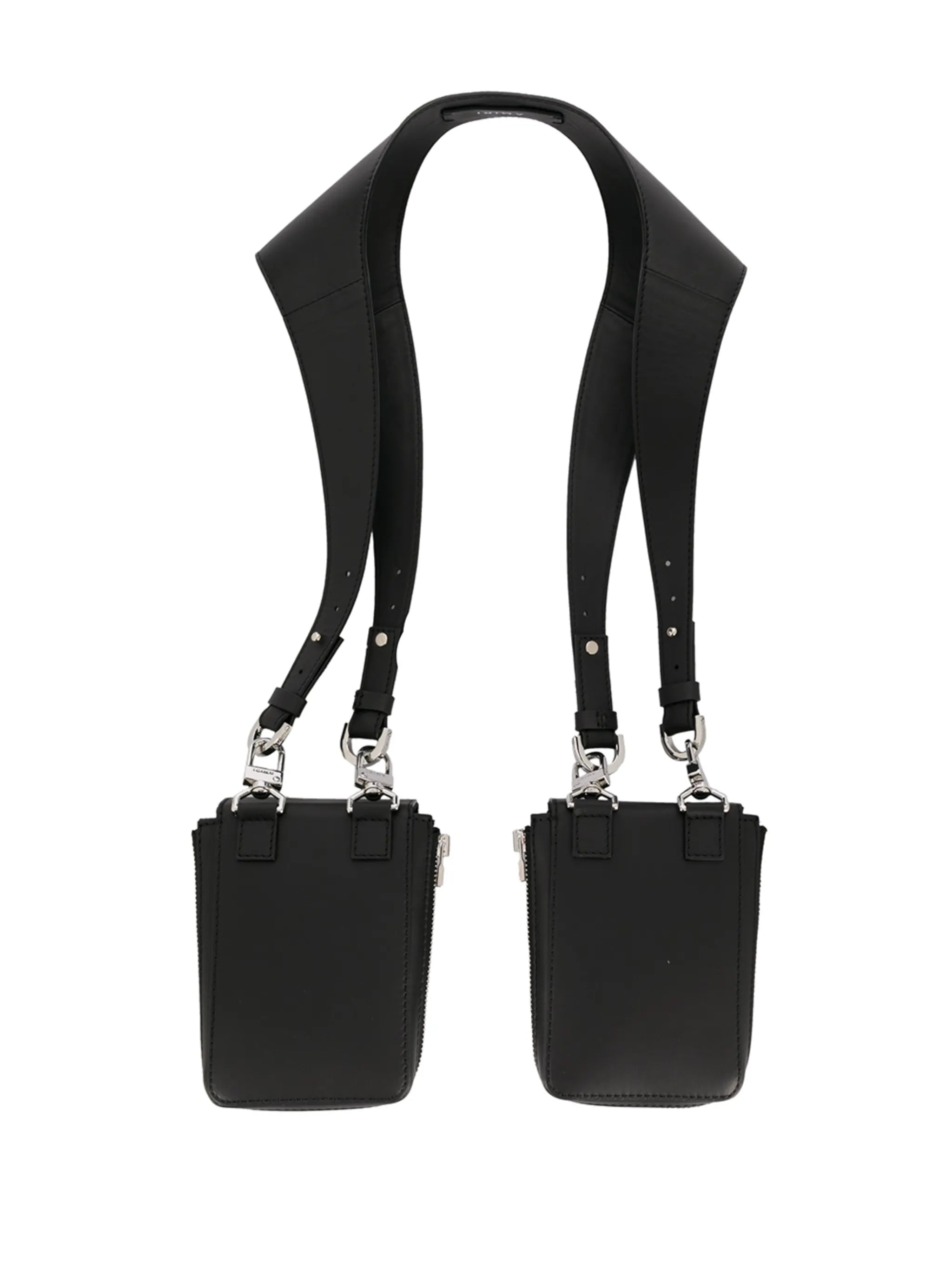 draped leather shoulder bag
