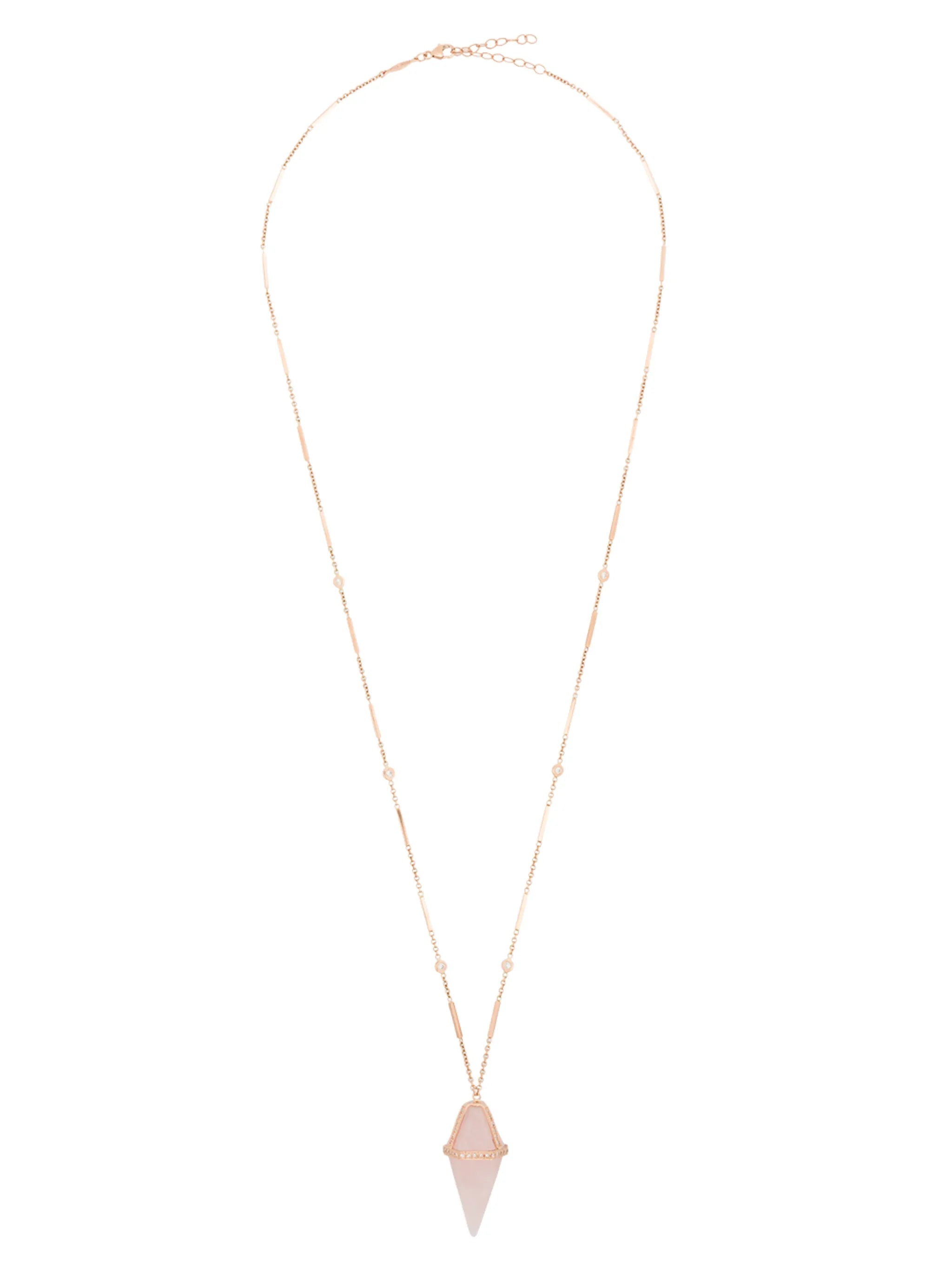 14K rose gold pendant necklace