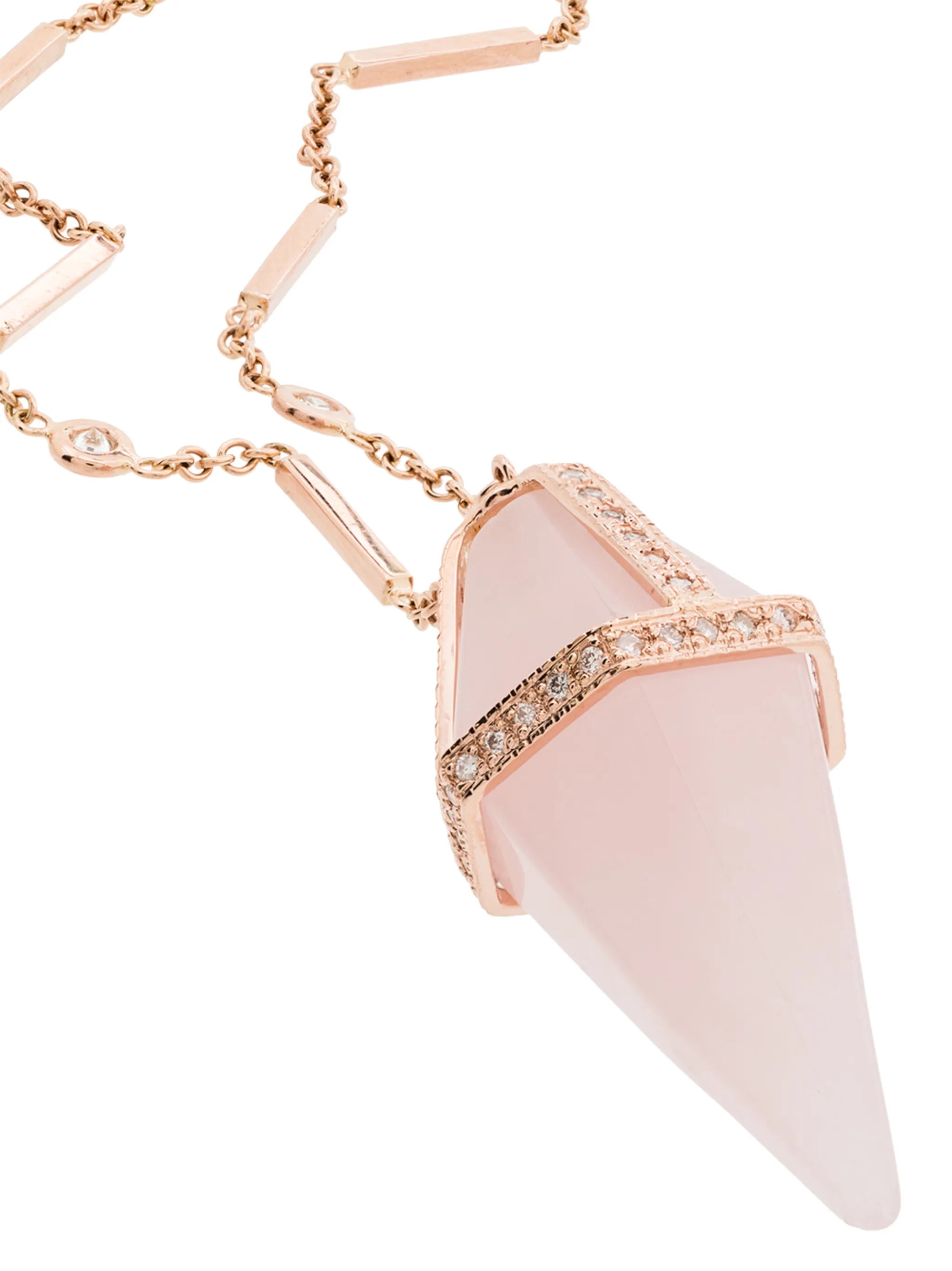 14K rose gold pendant necklace
