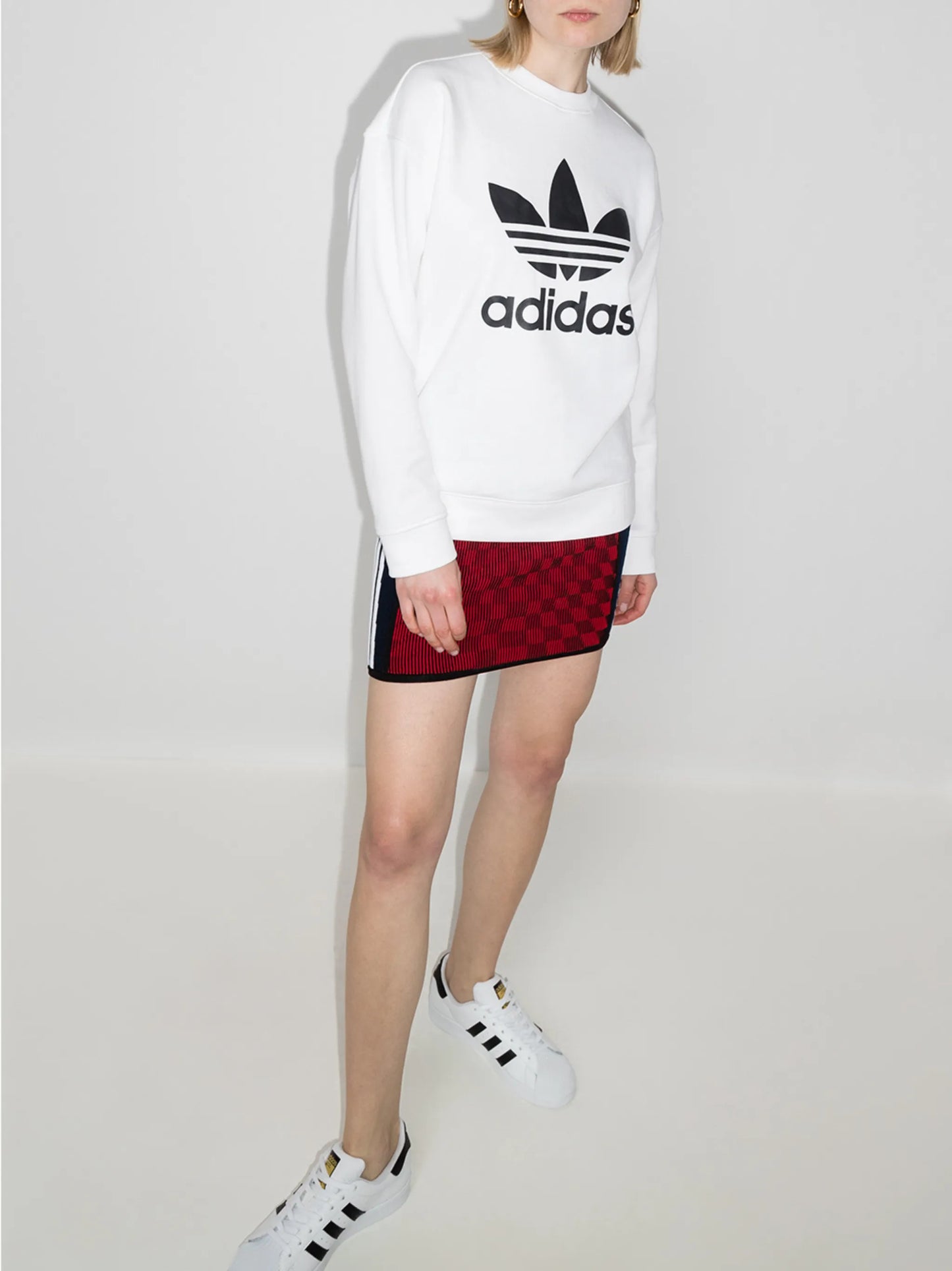 Trefoil logo-print sweatshirt