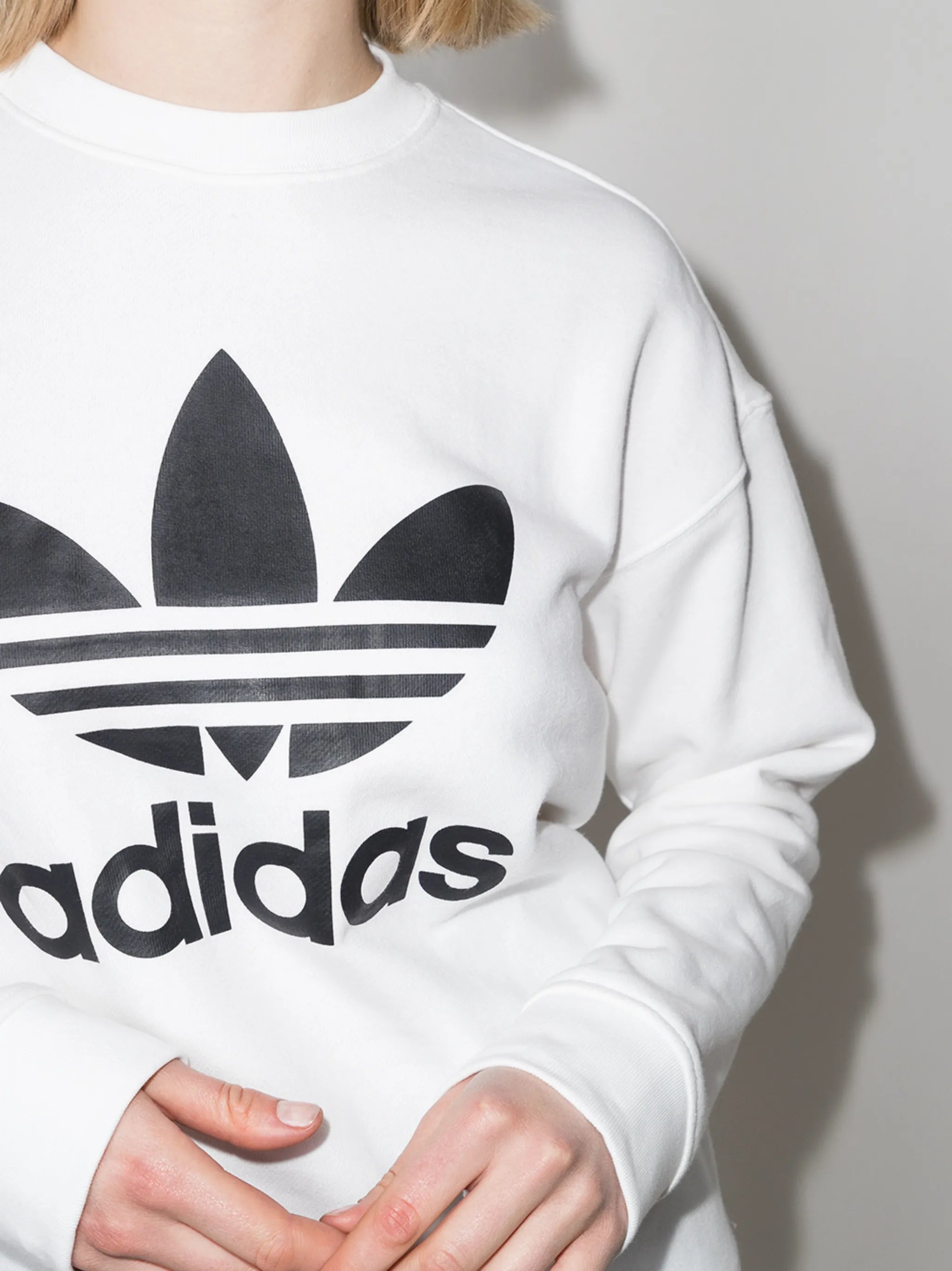 Trefoil logo-print sweatshirt