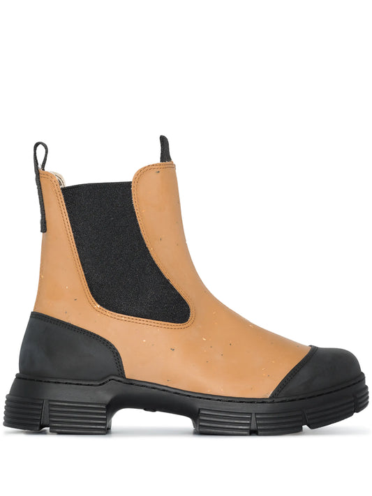two-tone chunky Chelsea boots