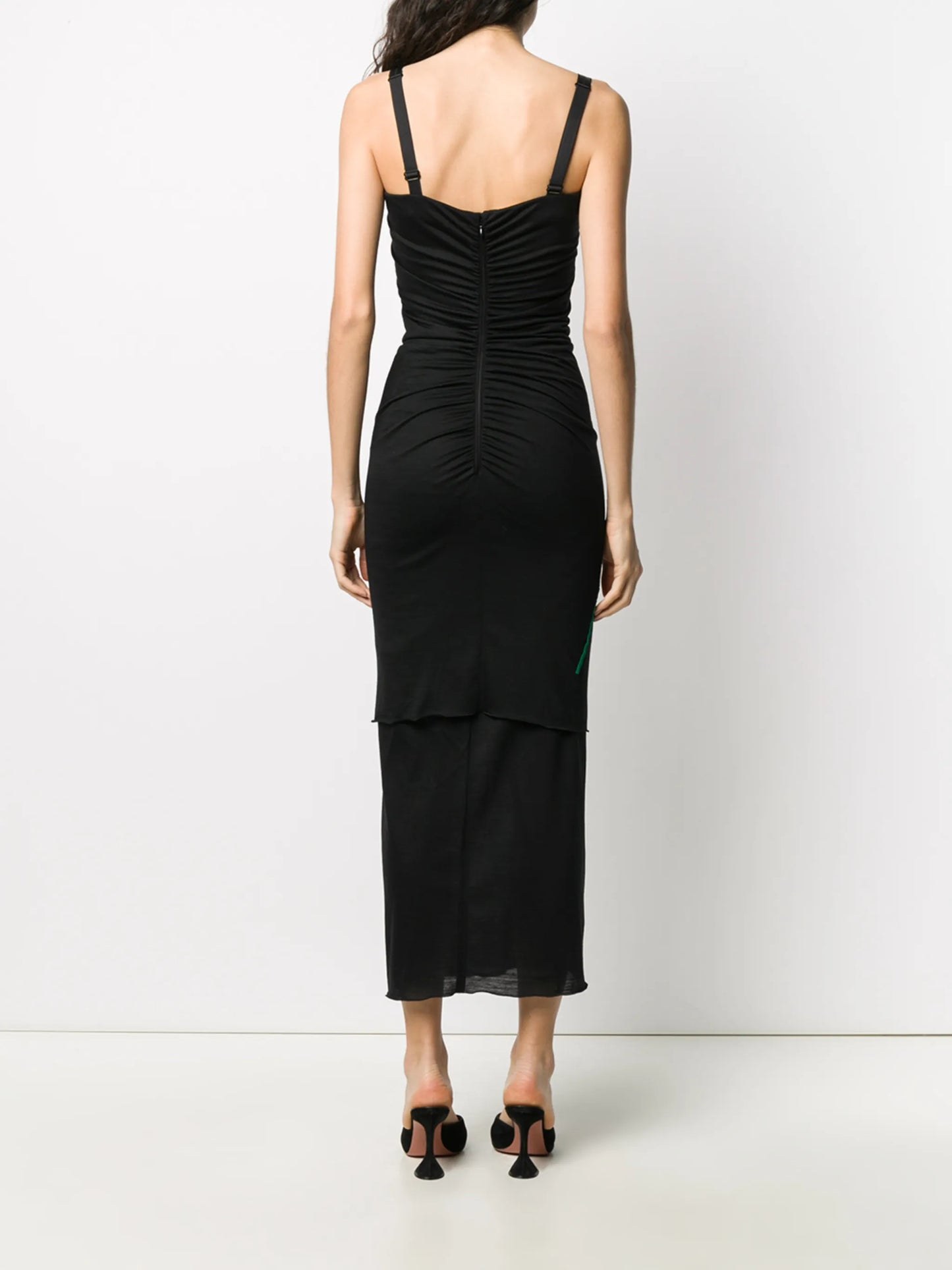 rose applique fitted dress
