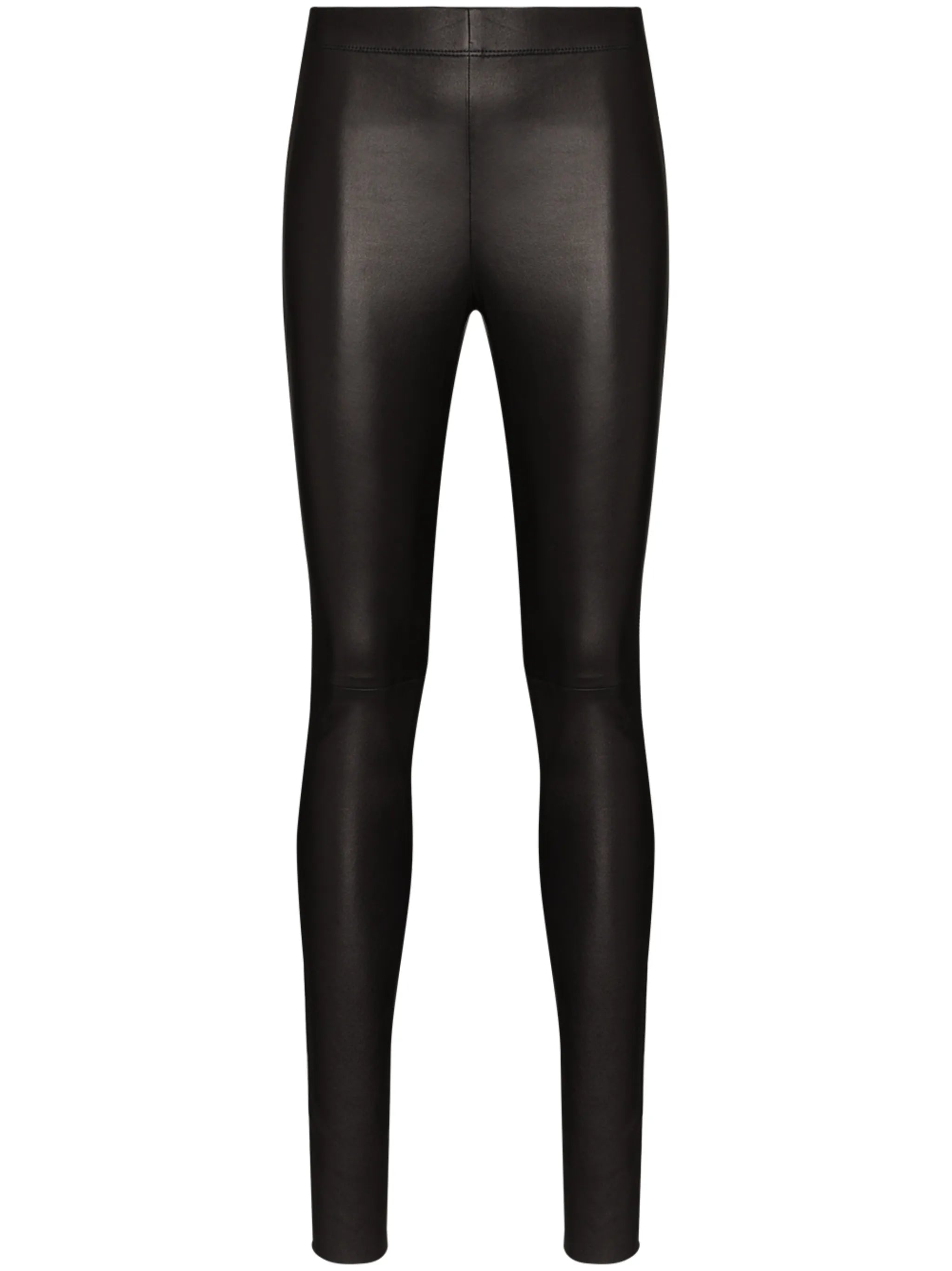 high-waist lambskin leggings